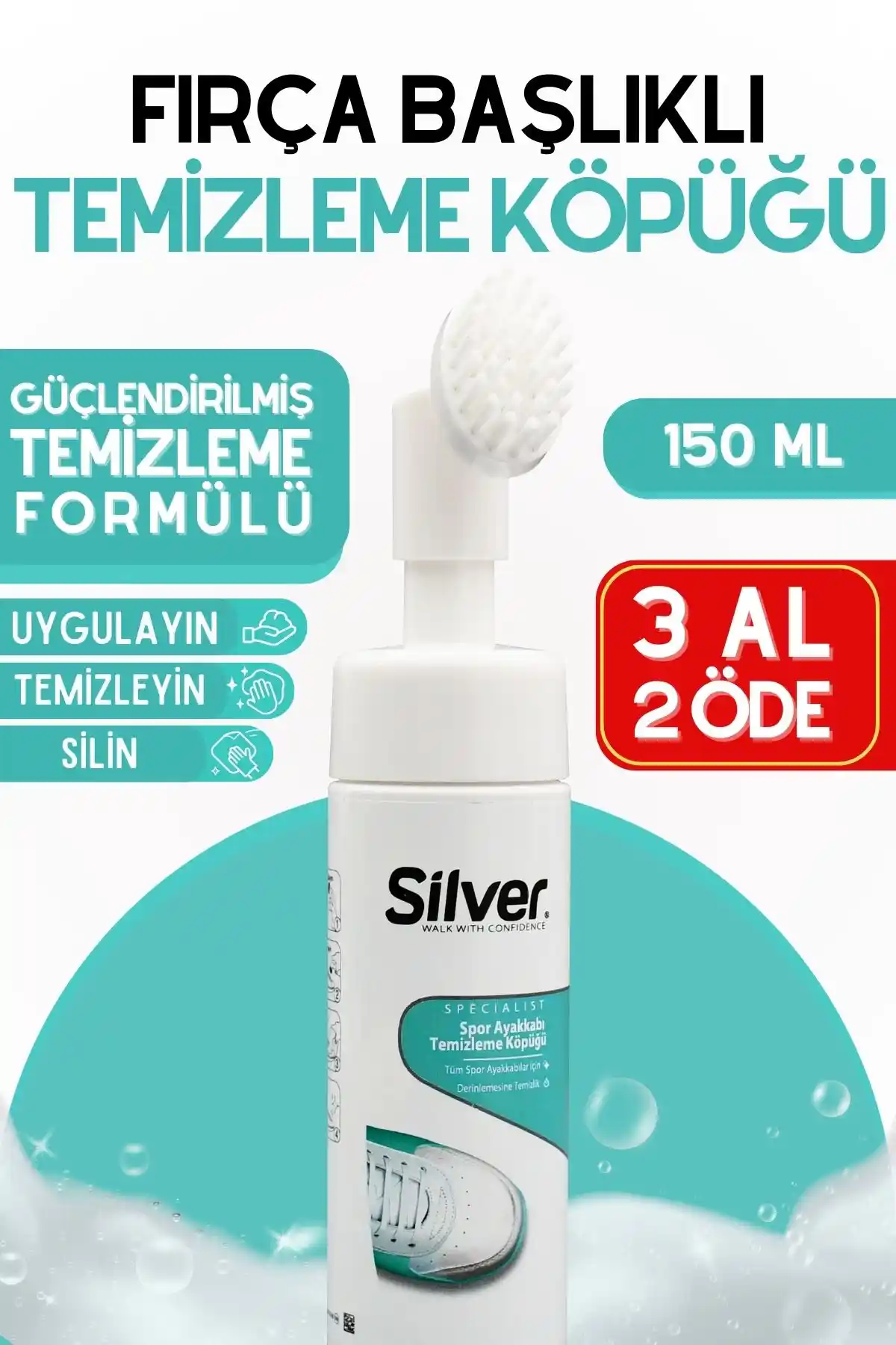 Gümüş Fırçalı Spor Ayakkabı Temizleme Köpüğü ile Turkishcare Sprey Karşılaştırması