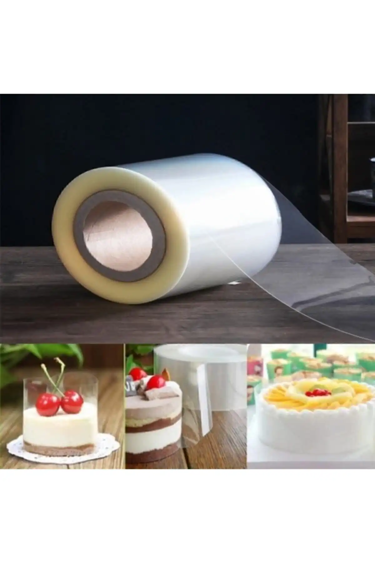 Gusto'nun Şeffaf Pasta Yan Dekor Filmi: Profesyonel ve Estetik Pasta Süsleme Çözümü