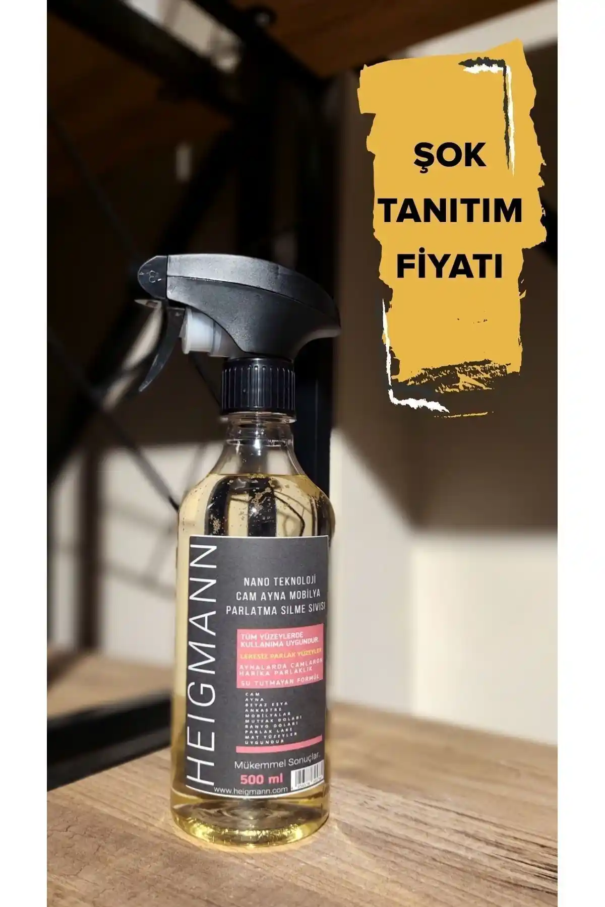 HEİGMANN Nano Teknoloji Cam Ayna Mobilya Temizleme Spreyi Ürün Özellikleri ve Kullanım Alanları