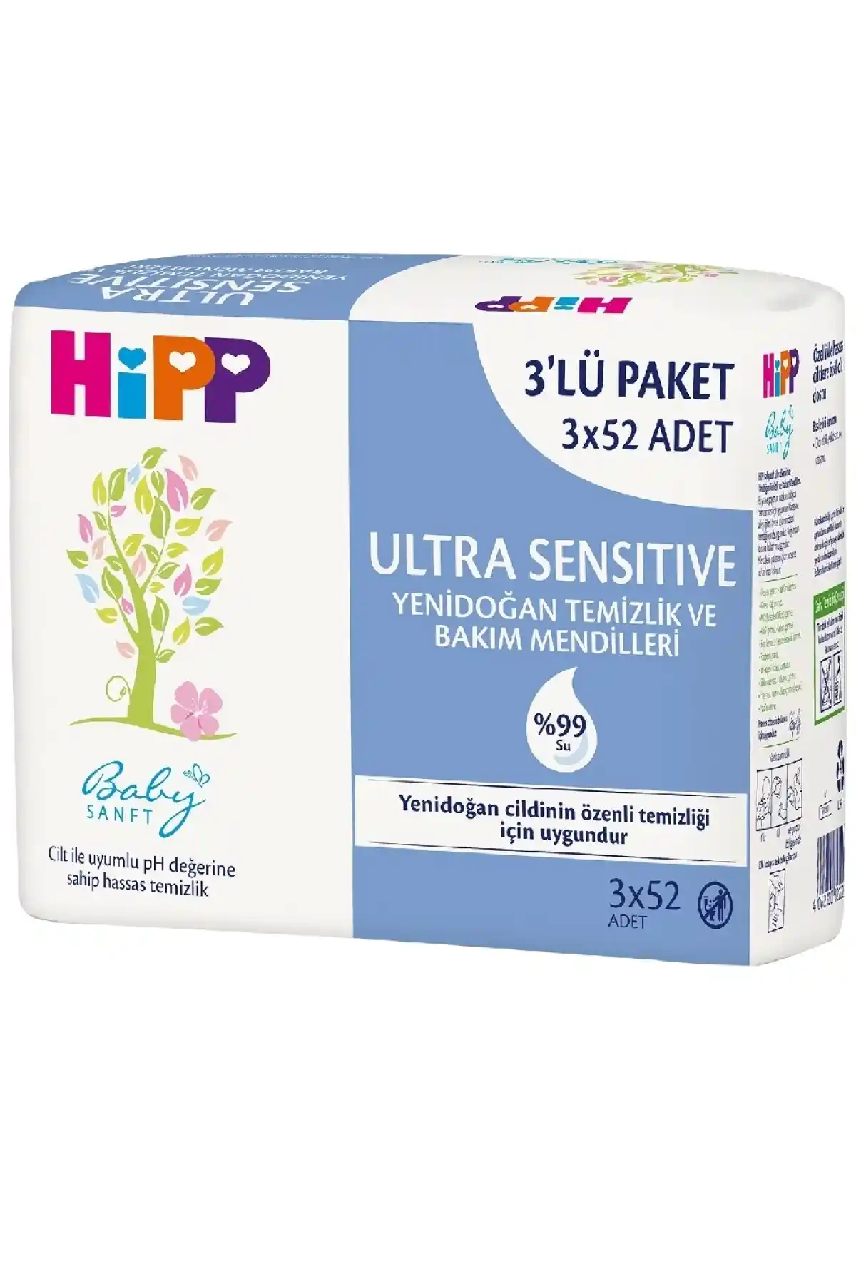 Hipp Ultra Sensitive Yenidoğan Temizlik ve Bakım Mendili: Doğal ve Güvenilir Bebek Bakım Ürünü