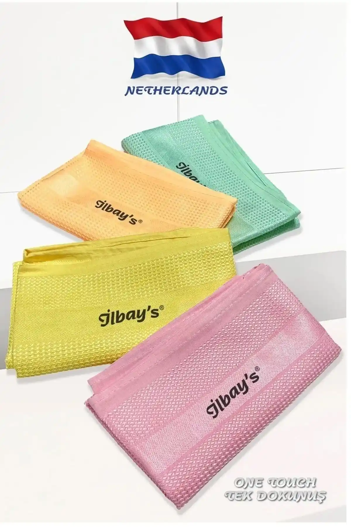 İlbay 4'lü Mikrofiber Temizlik Bezi 40x60 cm dayanıklı ve çok yönlü temizleme aracı