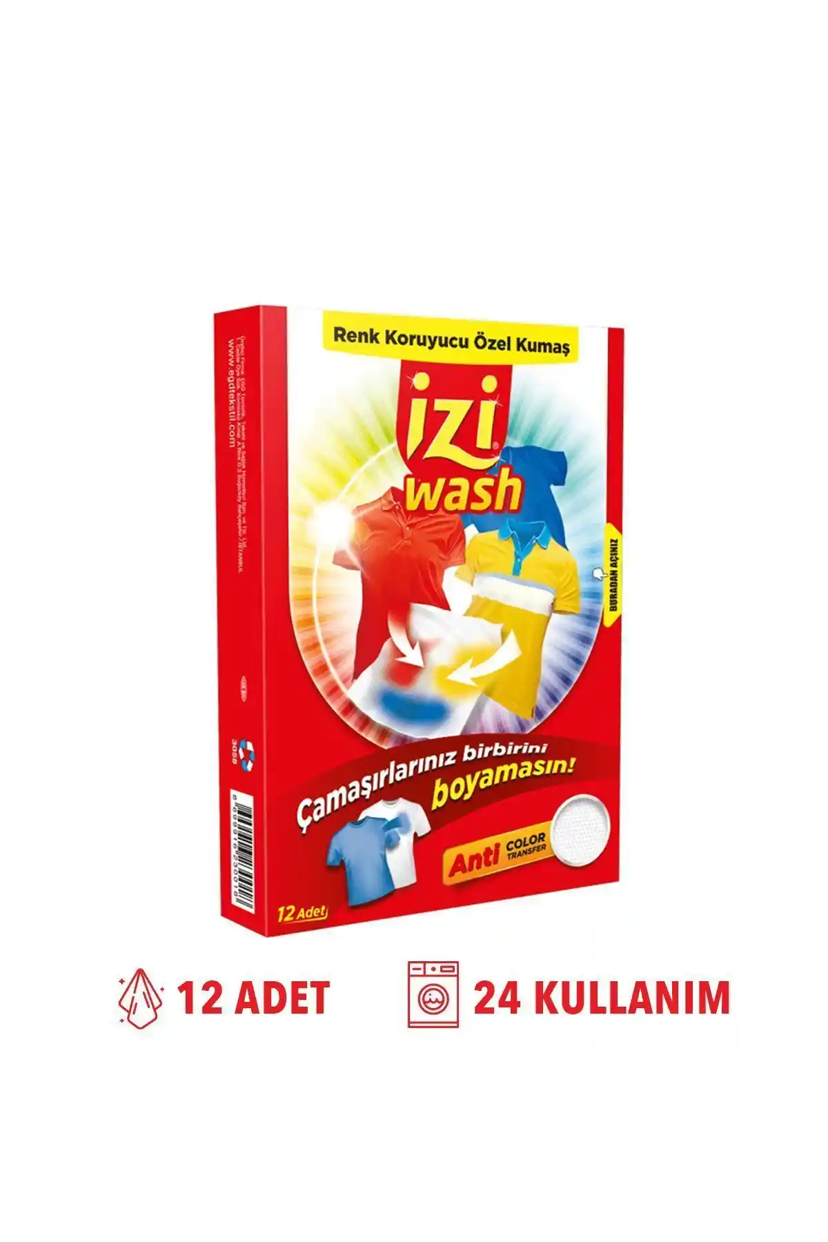 İziwash Doğal Renk Koruyucu Mendil: Renkli ve Beyaz Çamaşırların Güvenle Yıkandığı Yeni Nesil Ürün