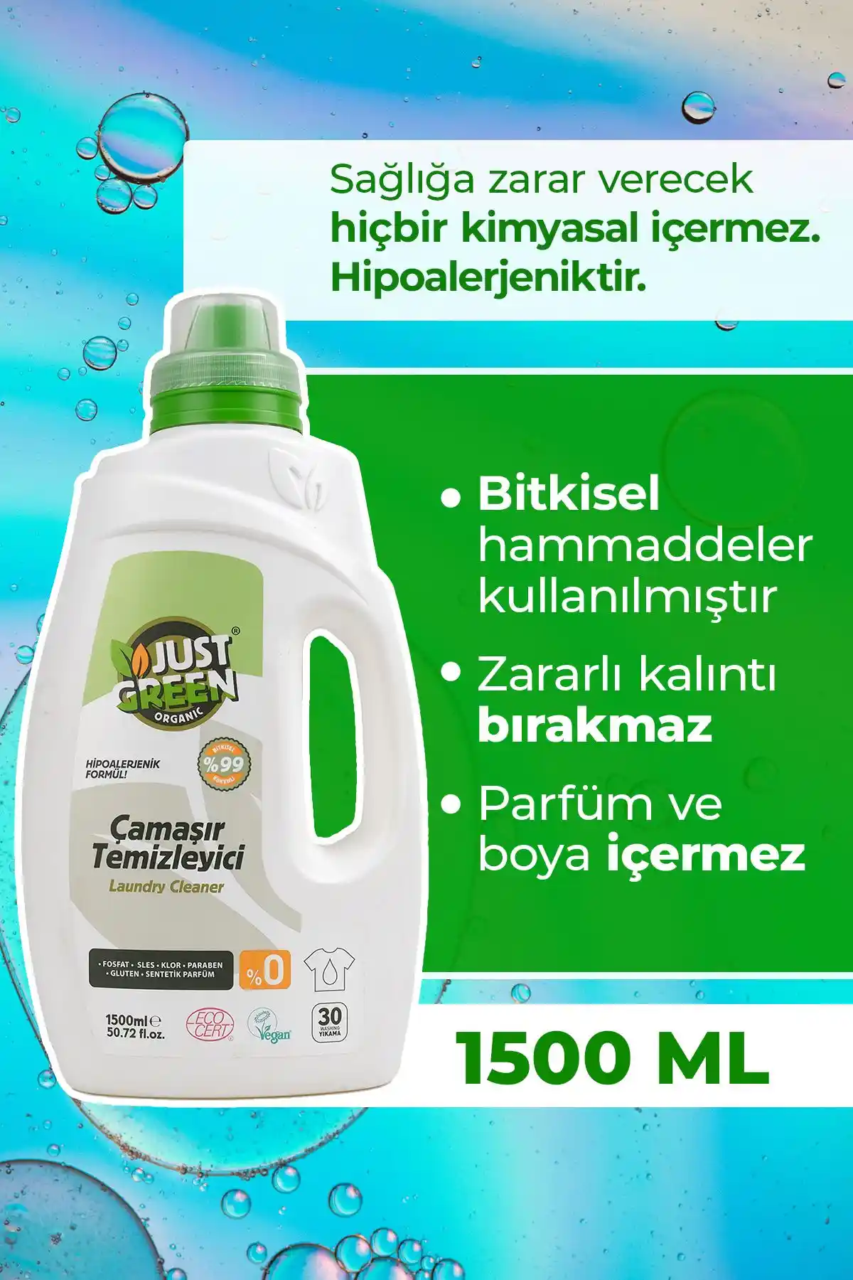 Just Green Organic ve Life By Fakir Bitkisel Çamaşır Deterjanlarının Karşılaştırması