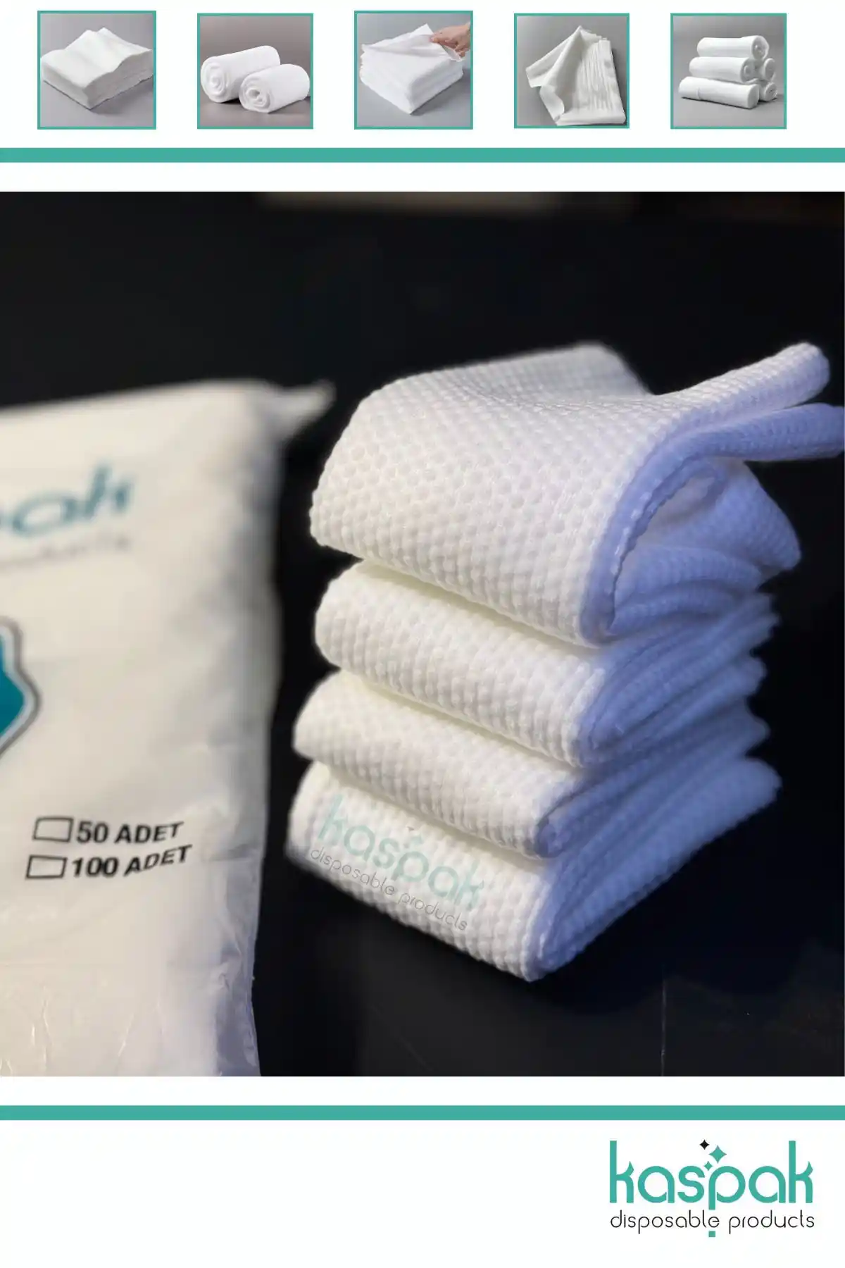 Kaspak Tek Kullanımlık Havlu 40x20 Çok Amaçlı Hijyen ve Temizlik Çözümü