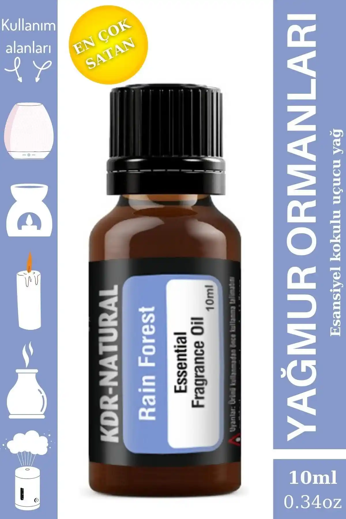KDR Natural Yağmur Ormanları Esansiyel Uçucu Koku Yağı Doğal ve Organik Aromaterapi Ürünü