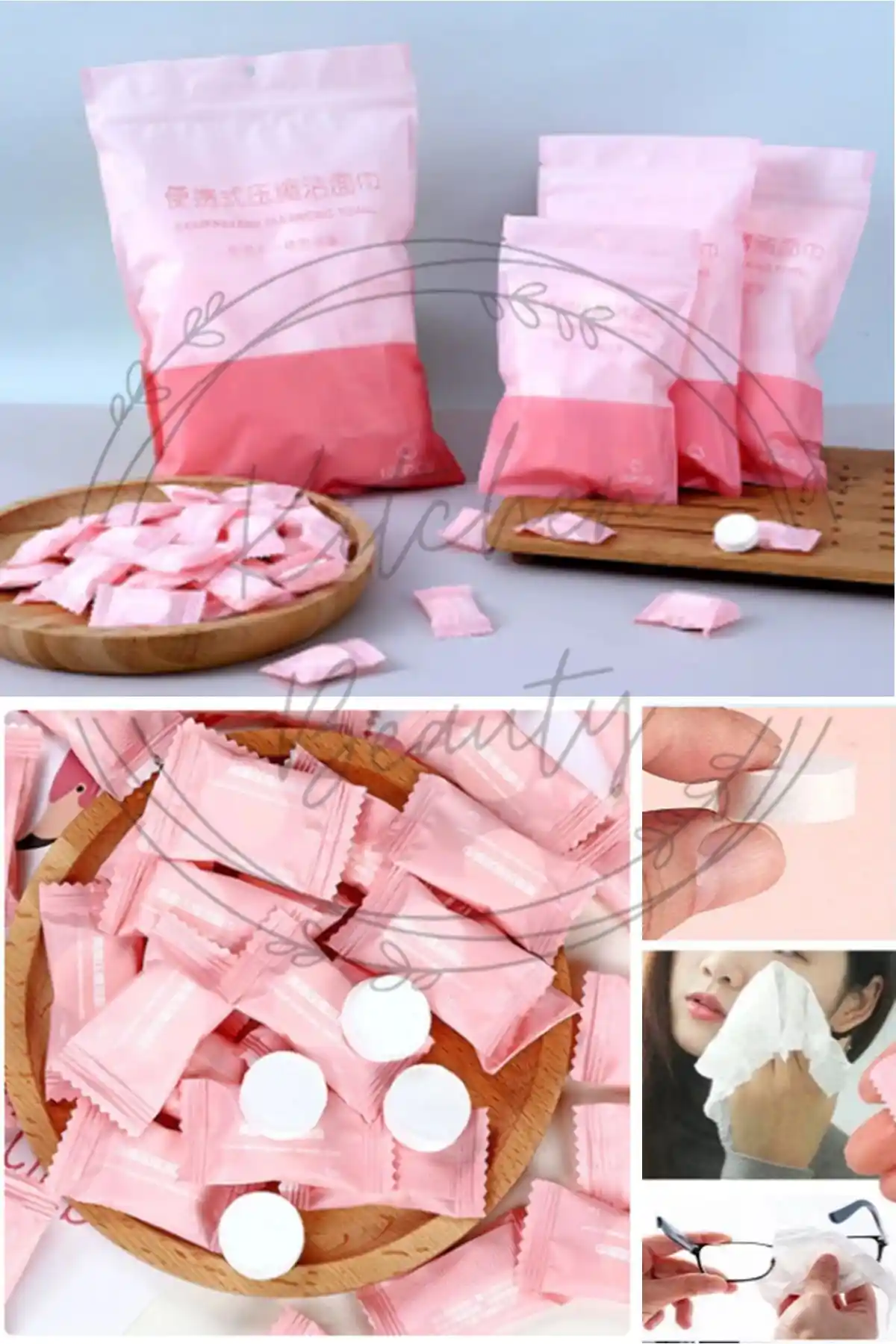 Kitchen Beauty 20 Adet Sıkılaştırılmış Kapsül Islak Mendil - Günlük Temizlik ve Bakım Ürünü