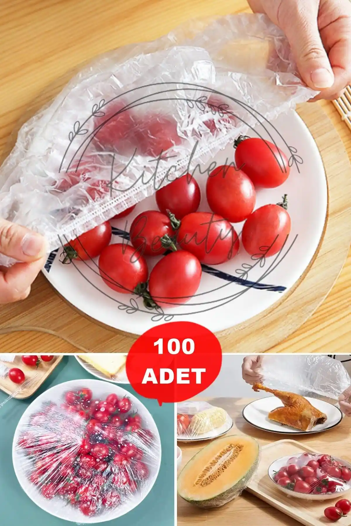 Kitchen Beauty Çok Amaçlı Gıda Bonesi Seti 100 Adet Pratik Tazelik Koruma Çözümü