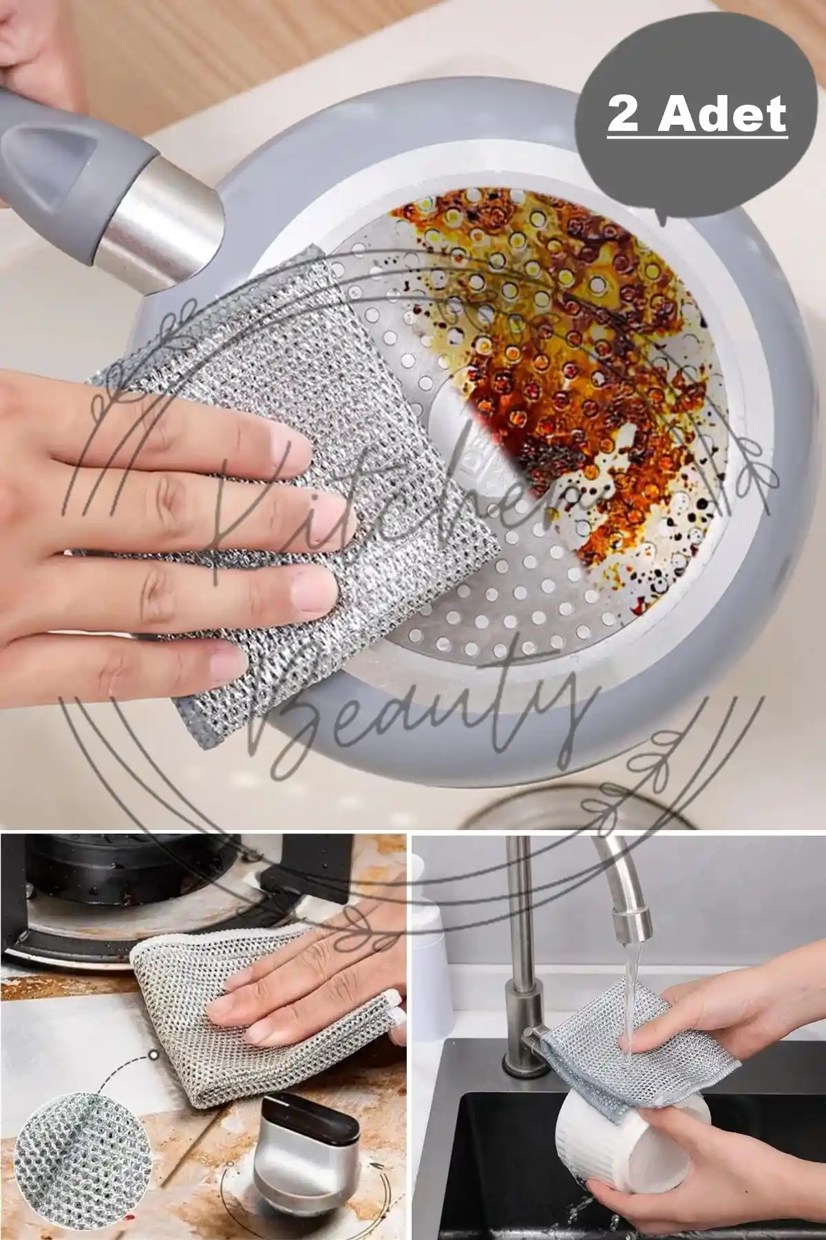Kitchen Beauty Sihirli İnox Paslanmaz Telli Bulaşık Bezi ile Mutfakta Temizlikte Yeni Dönem