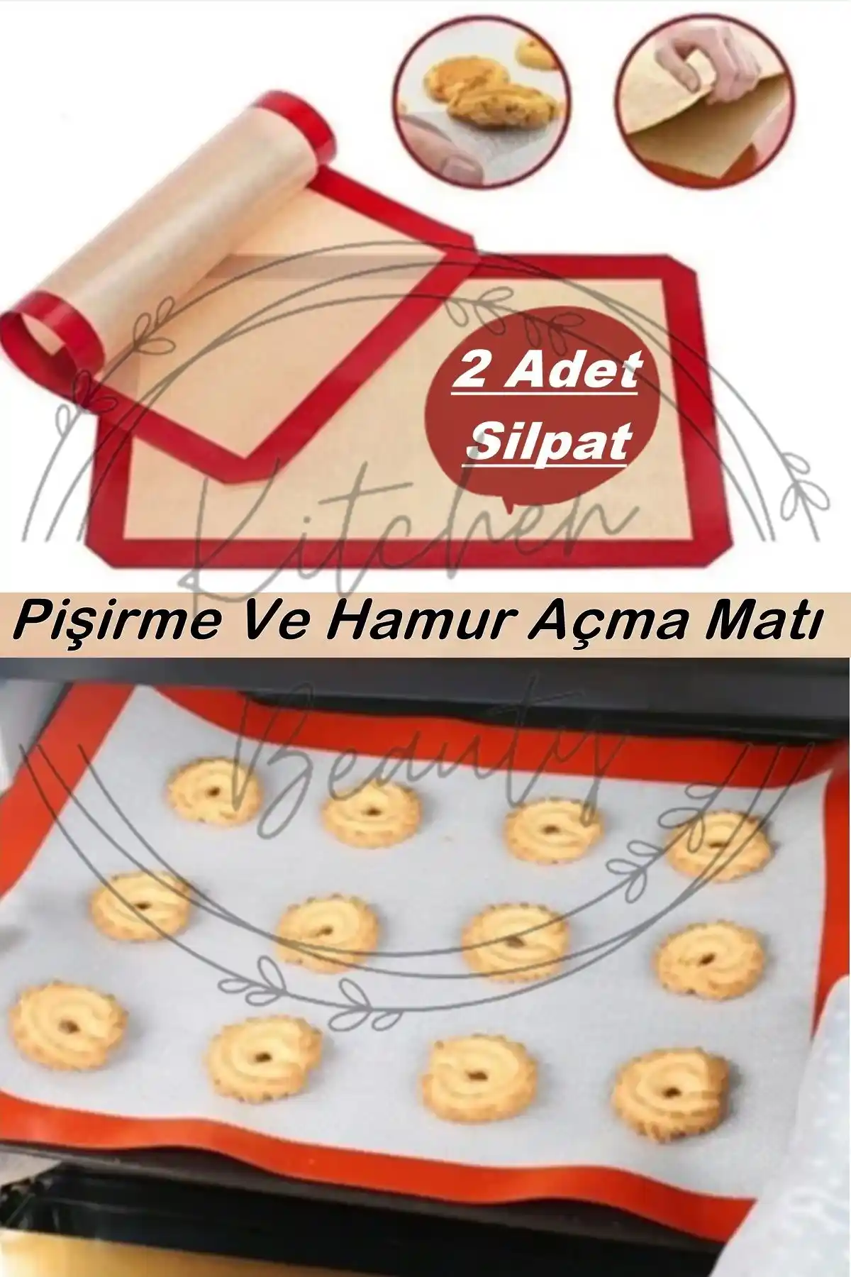 Kitchen Beauty Silikon Pişirme Matları 30x40 Fırın ve Yıkama Özellikleriyle Mutfakta Yenilik