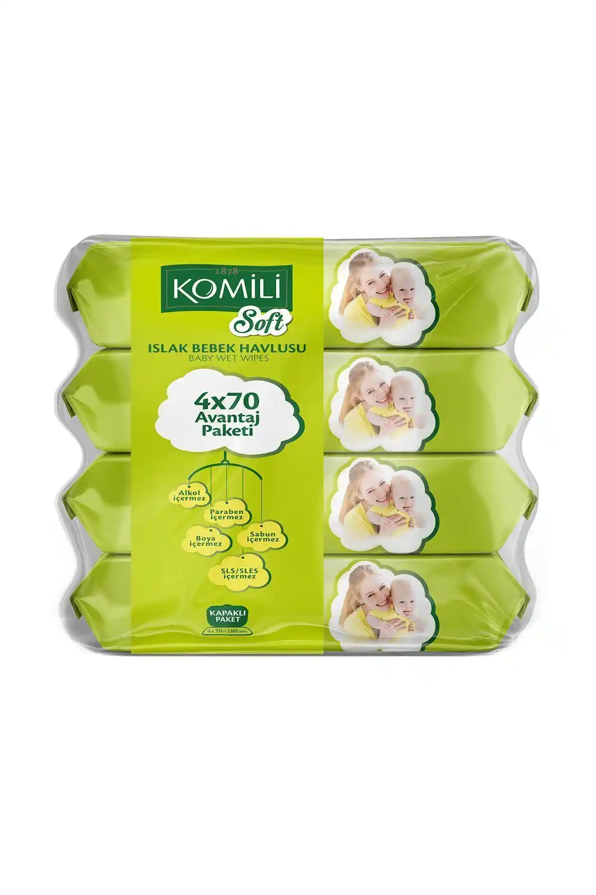 Komili Soft Islak Havlu 4x70 Yüksek Güvenilirlik ve Güzel Kokusu ile Temizlik