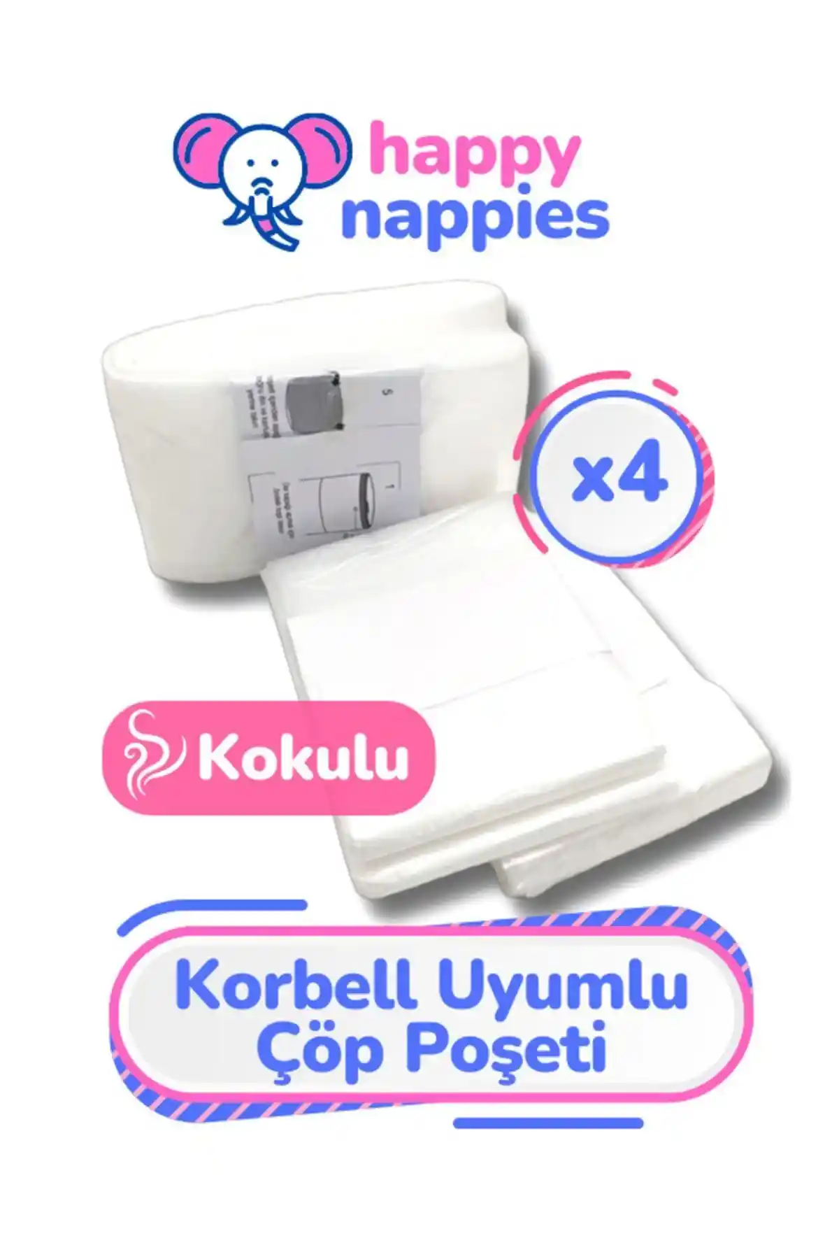 Korbell 15/16lt Uyumlu Yerli Malı Çöp Poşetleri Dayanıklı ve Koku Kontrolü Özelliği ile