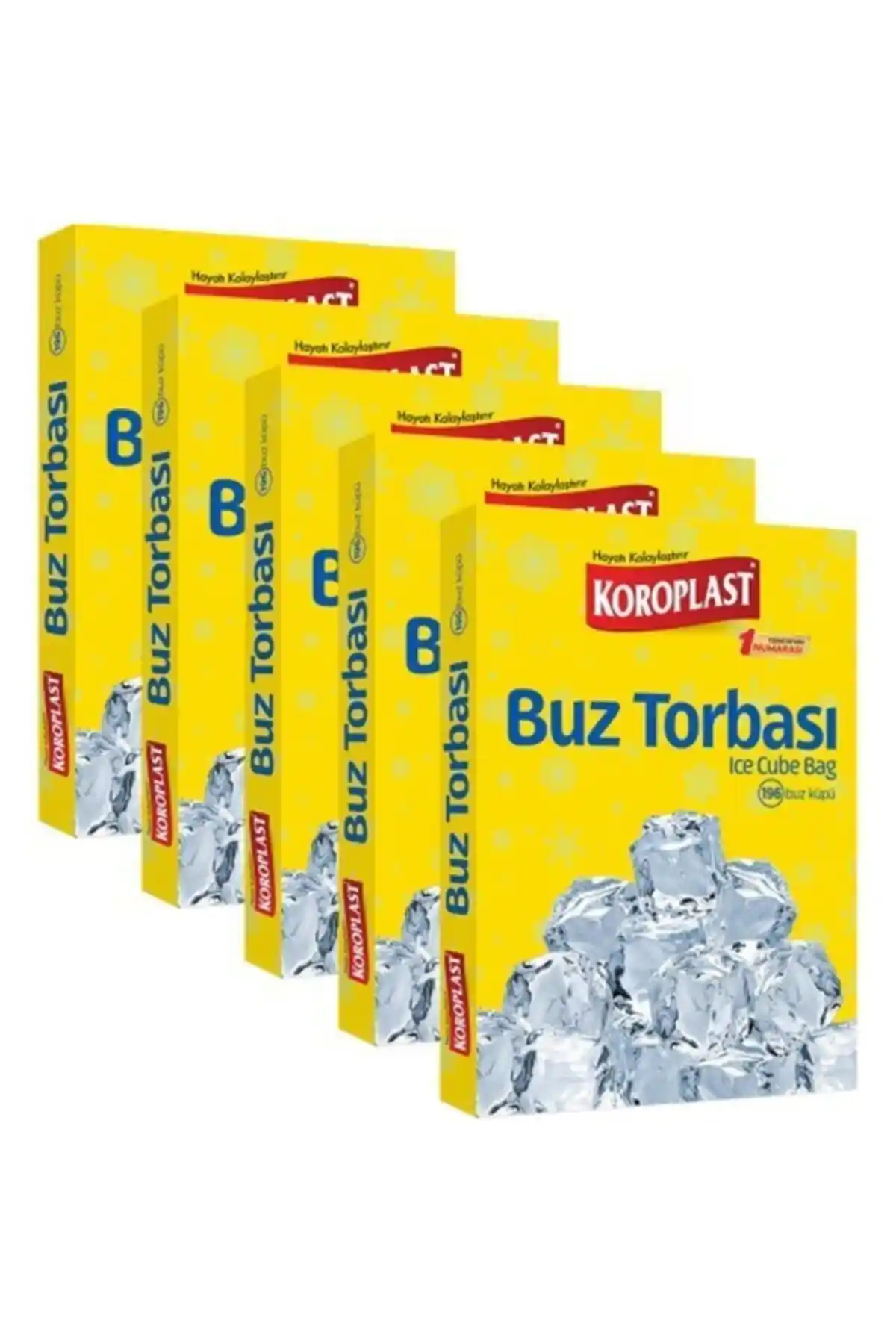 Koroplast 196 Küp Buz Torbası 5 Paket Pratik ve Güvenilir Buz Saklama Çözümü