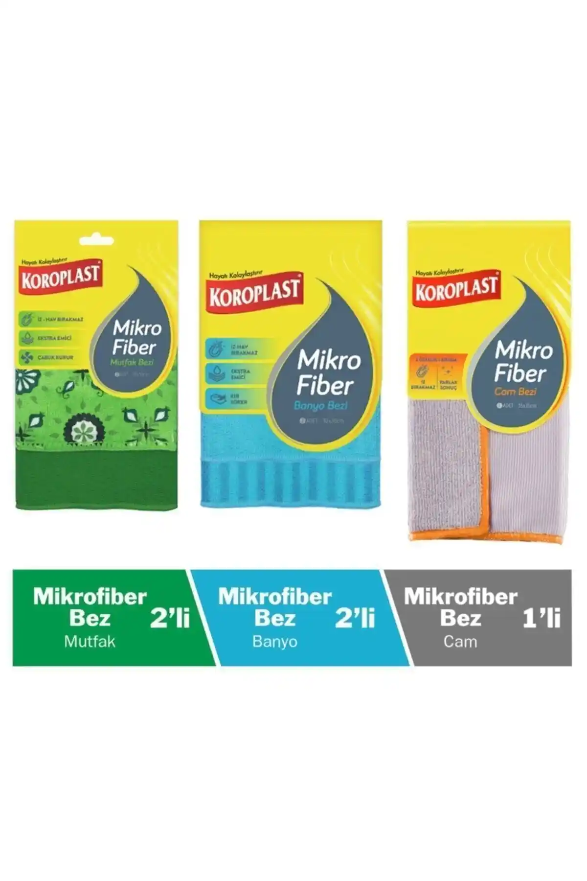 Koroplast Mikrofiber Temizlik Seti: Çok Yönlü, Dayanıklı ve Hijyenik Çözüm