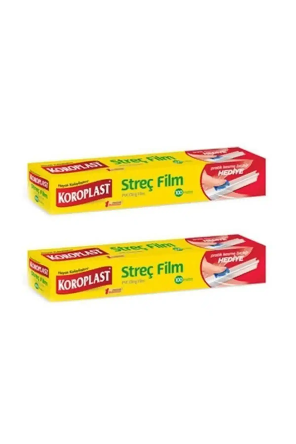 Koroplast Streç Film 100 Mt X 2 Adet - Dayanıklı ve Çok Amaçlı Mutfak Kullanımı