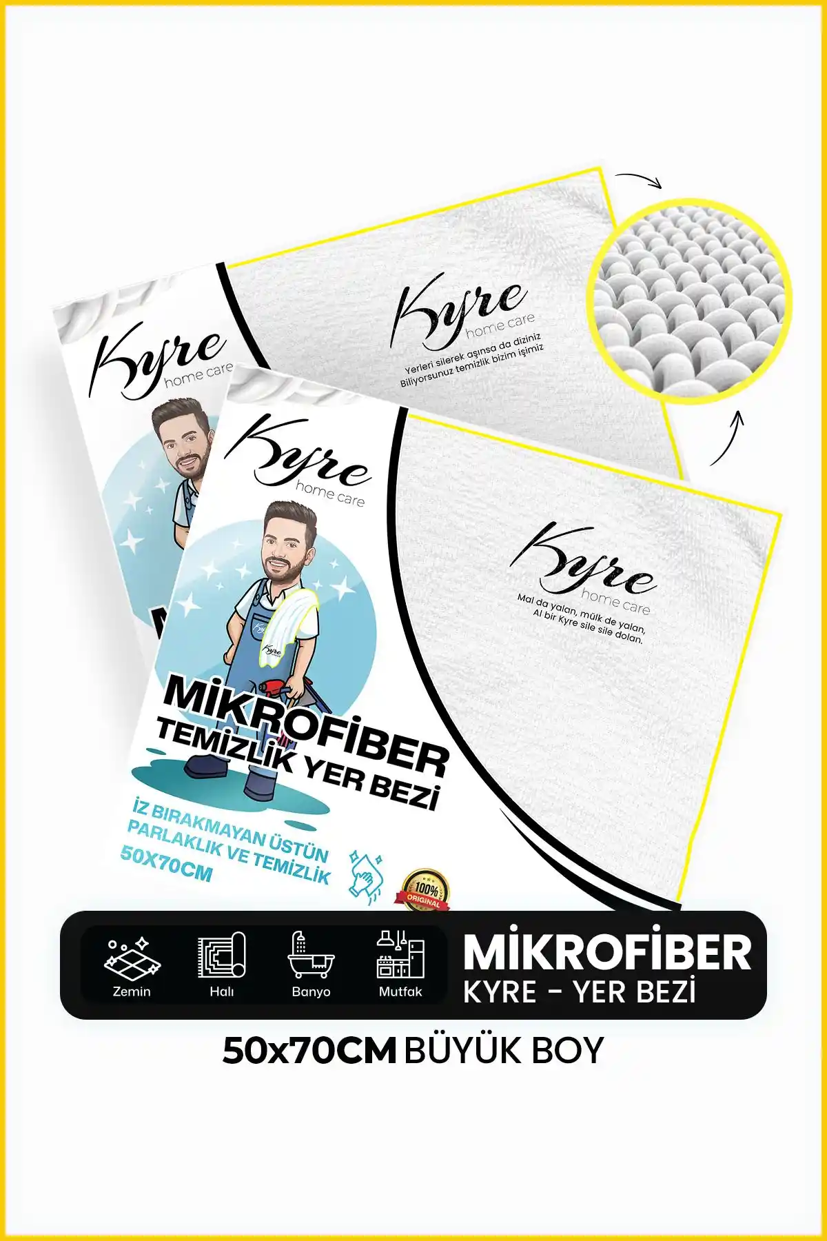 Kyre Mikrofiber Temizlik Yer Bezi: Yüksek Performanslı ve Güvenli Temizlik Çözümü