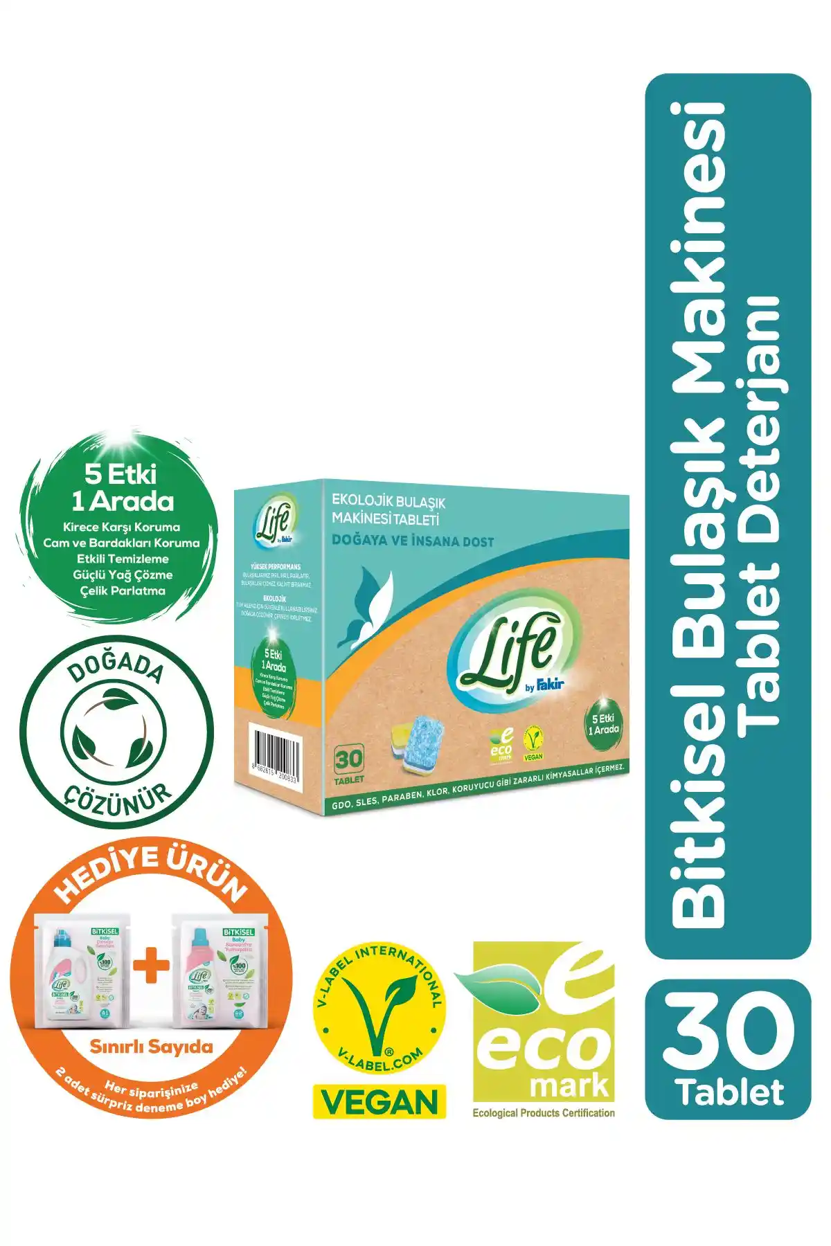 Life By Fakir Ekolojik Vegan Bulaşık Makinesi Tablet Deterjanı: Çevre Dostu ve Sağlıklı Temizlik Alternatifi
