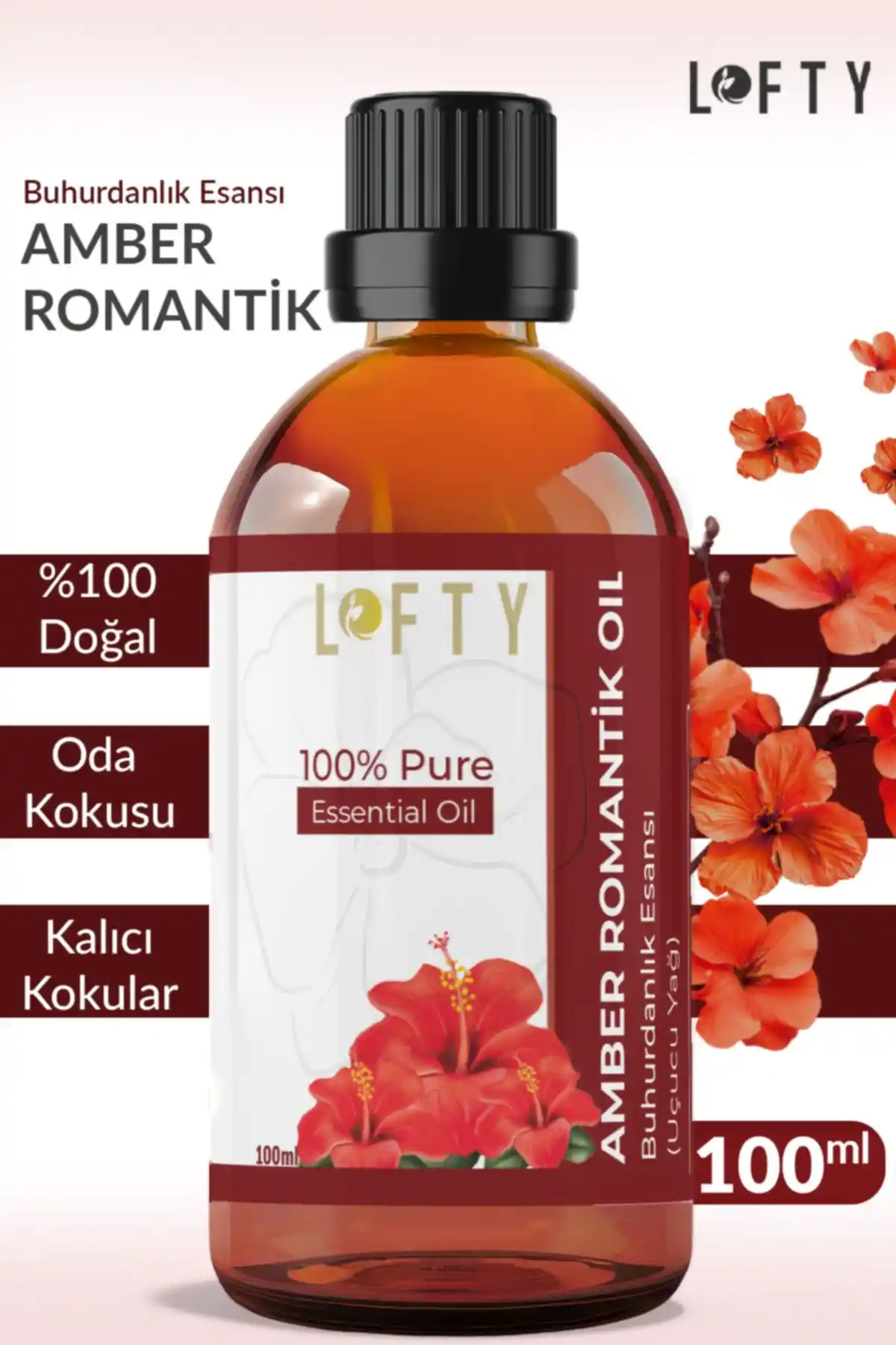 Lofty Amber Romantik Uçucu Yağ Buhurdanlık Esansı: Doğal ve Kalıcı Atmosfer Yaratıcı Aromaterapi Ürünü