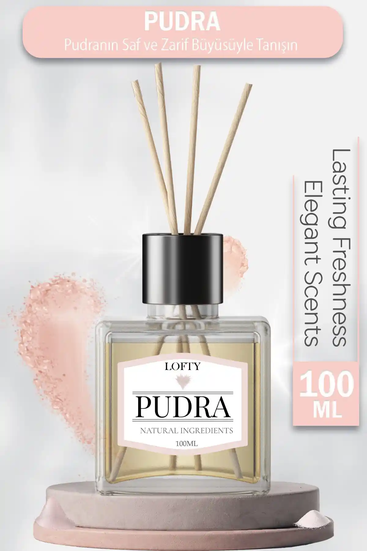 Lofty Pudra Çubuklu Oda Kokusu: Ferah ve Zarif Ortamlar İçin Organik Koku Çözümü