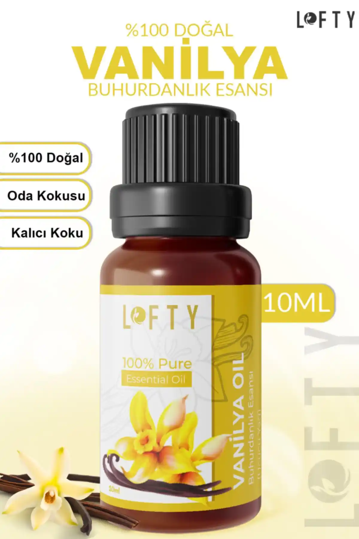 Lofty Vanilya Uçucu Yağ Buhurdanlık Esansı Doğal ve Organik Aromaterapi Ürünü Türkiye