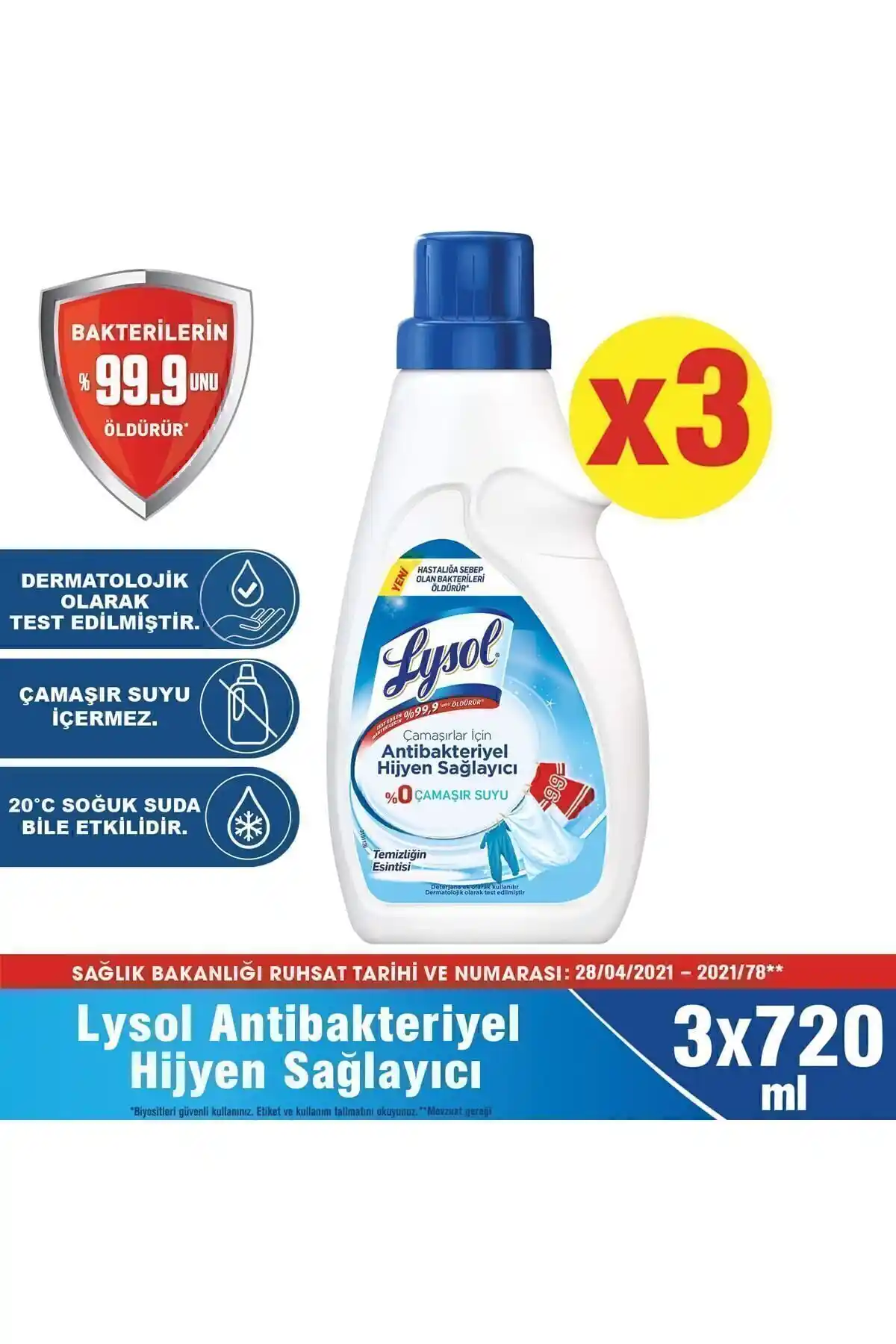 Lysol Çamaşırlar İçin Hijyen Sağlayıcı: Güçlü antibakteriyel ve hassas kumaşlar için ideal