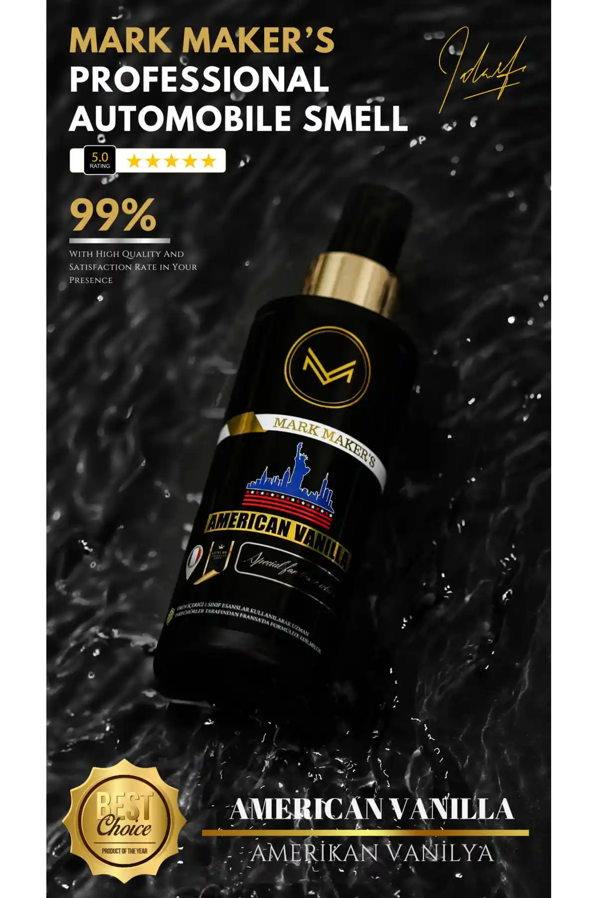 Mark Maker's Amerikan Vanilyası ve Mango Dream Otomobil Kokuları Karşılaştırması