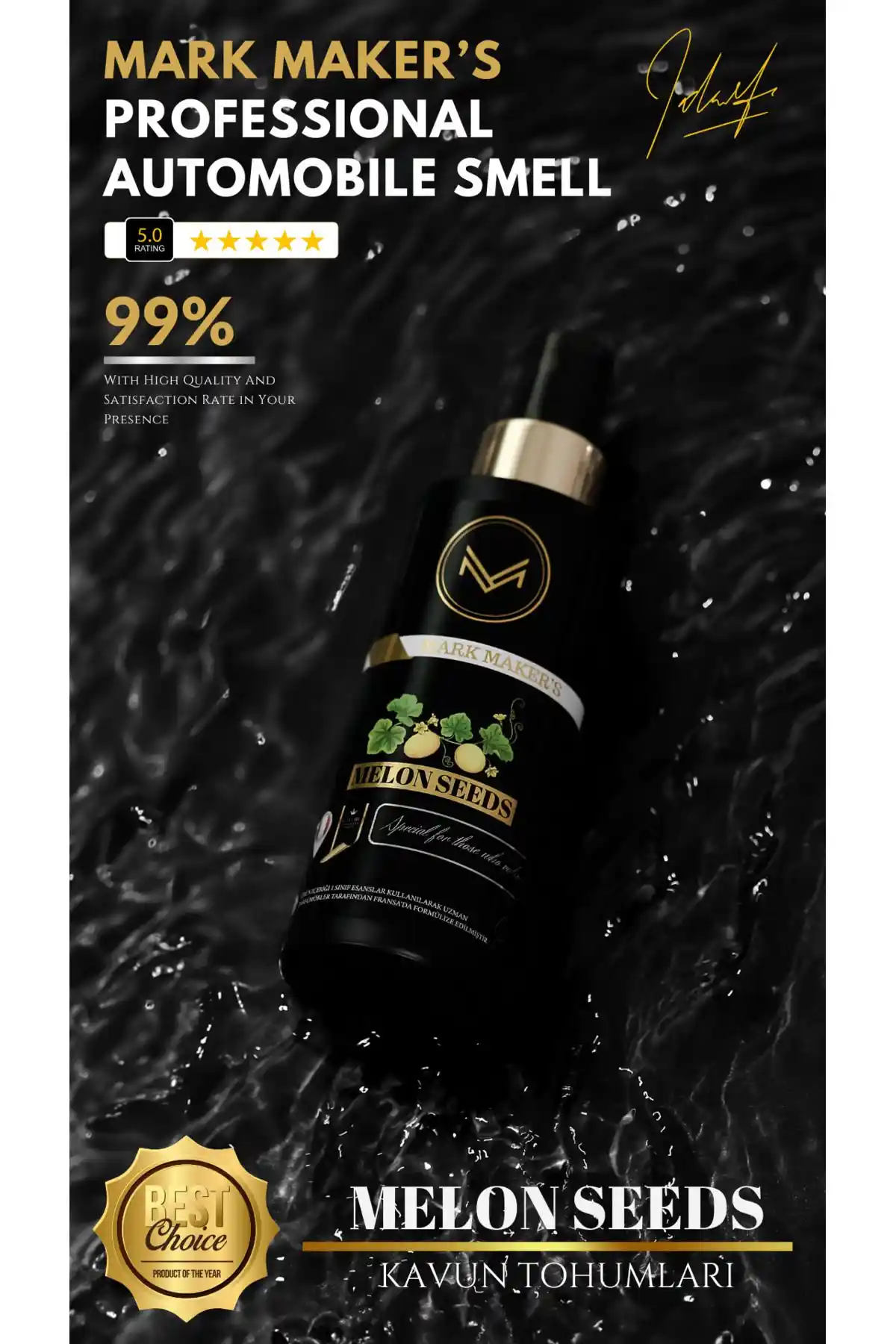 MARK MAKER'S Kavun Aromalı Otomobil Kokusu Profesyonel ve Uzun Süre Kalıcı