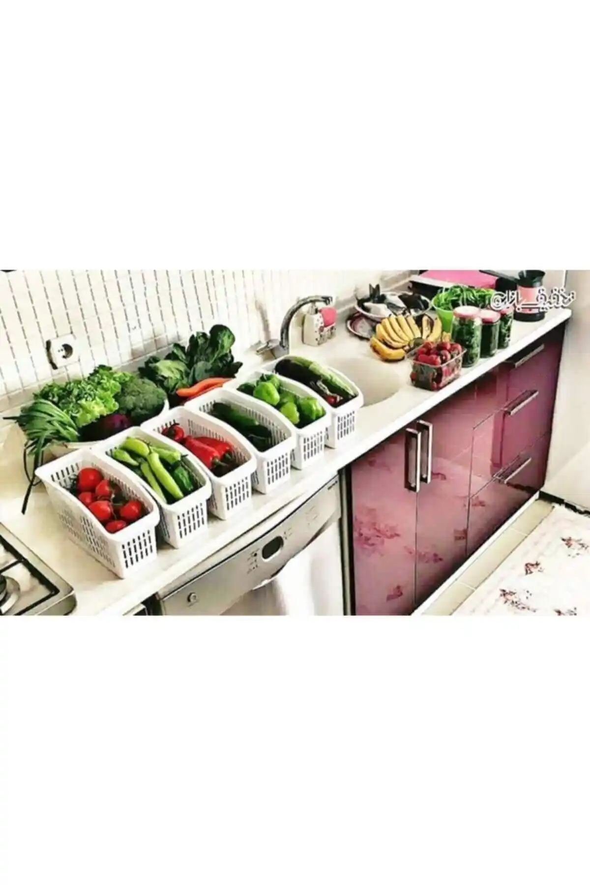 Marketonya 6 Adet Buzdolabı Sepeti Düzenleyici Seti ile Mutfak Düzeninizi Sağlayın