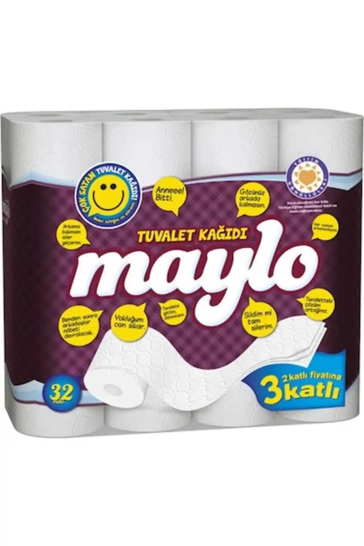 Maylo 3 Katlı Tuvalet Kağıdı 32'li: Yüksek Kalite ve Uzun Süreli Kullanım İçin Ideal