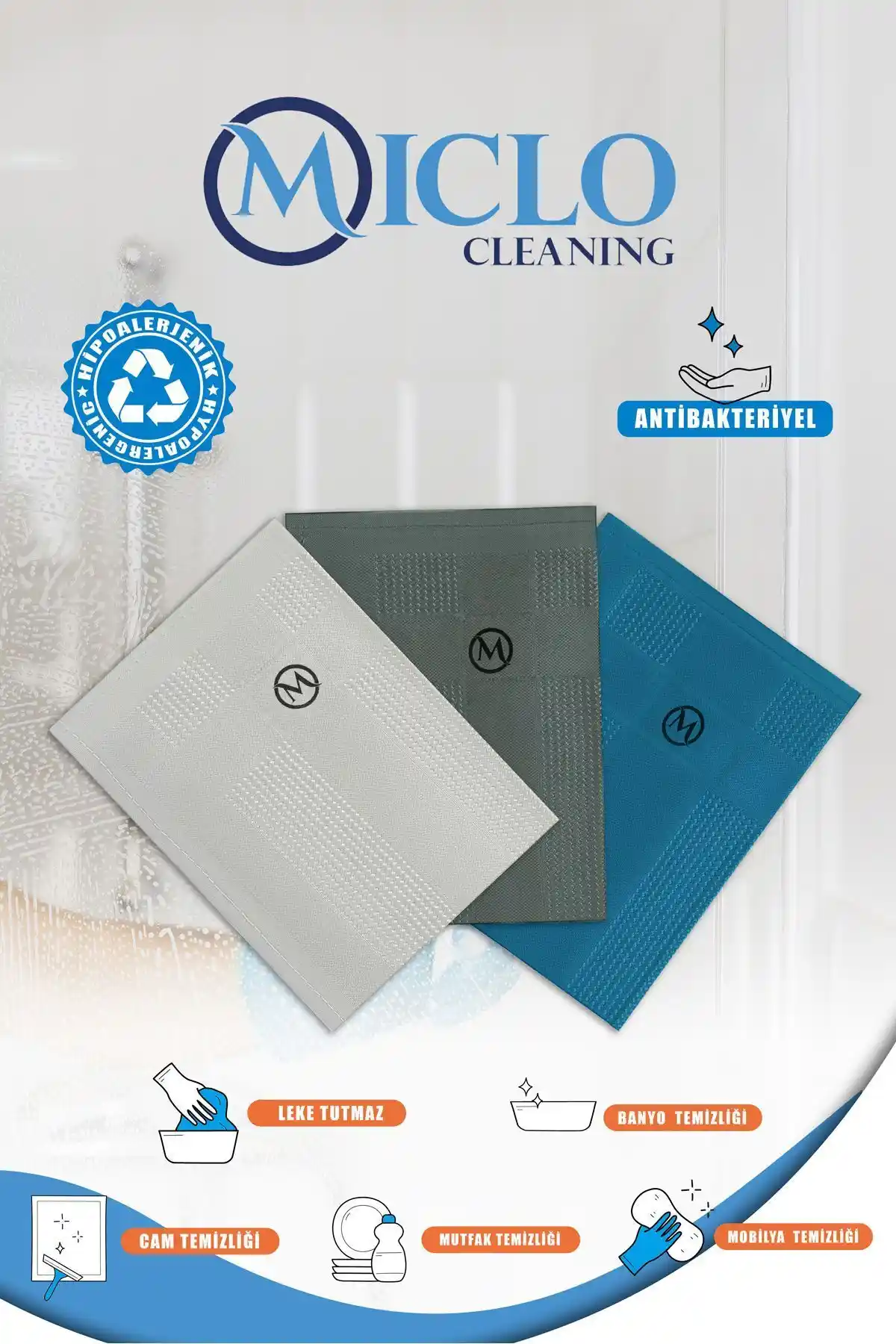 MICLO CLEANING Mikrofiber Temizlik Bezi Seti ile Hızlı ve Etkili Yüzey Temizliği