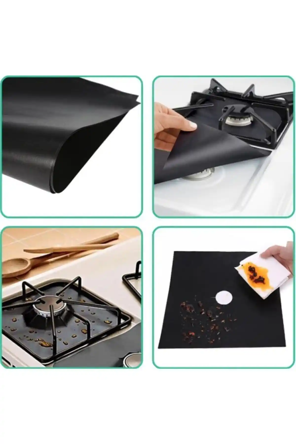 MİMOZA PARK Ocak Koruyucu Yıkanabilir Folyo Seti Güvenli ve Pratik Kullanım İçin