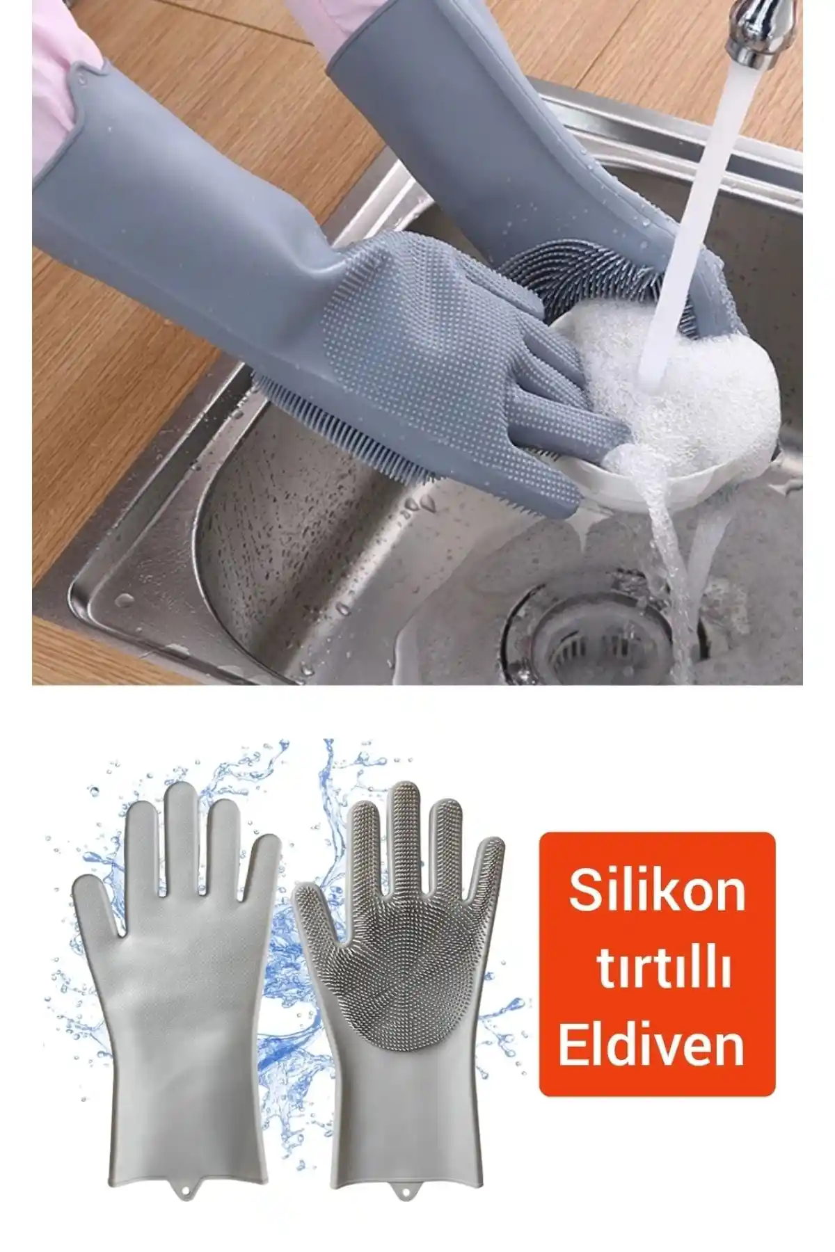 Miomi Tırtıklı Silikon Bulaşık Eldiveni: Dayanıklı ve Pratik Temizlik Arkadaşı