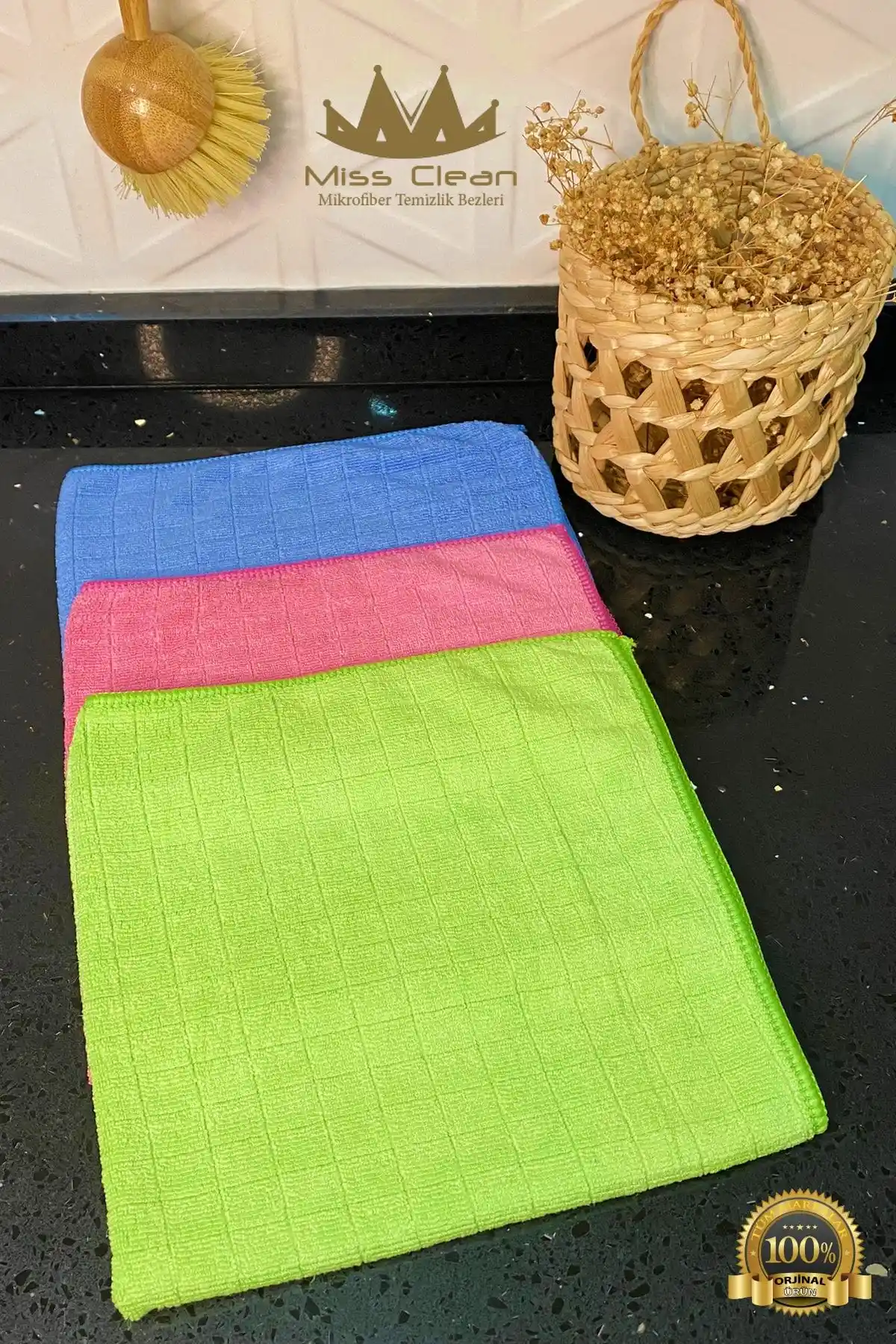 MissClean Çok Amaçlı Mikrofiber Mutfak Bezi Seti ile Hijyen ve Pratiklik Sağlayın