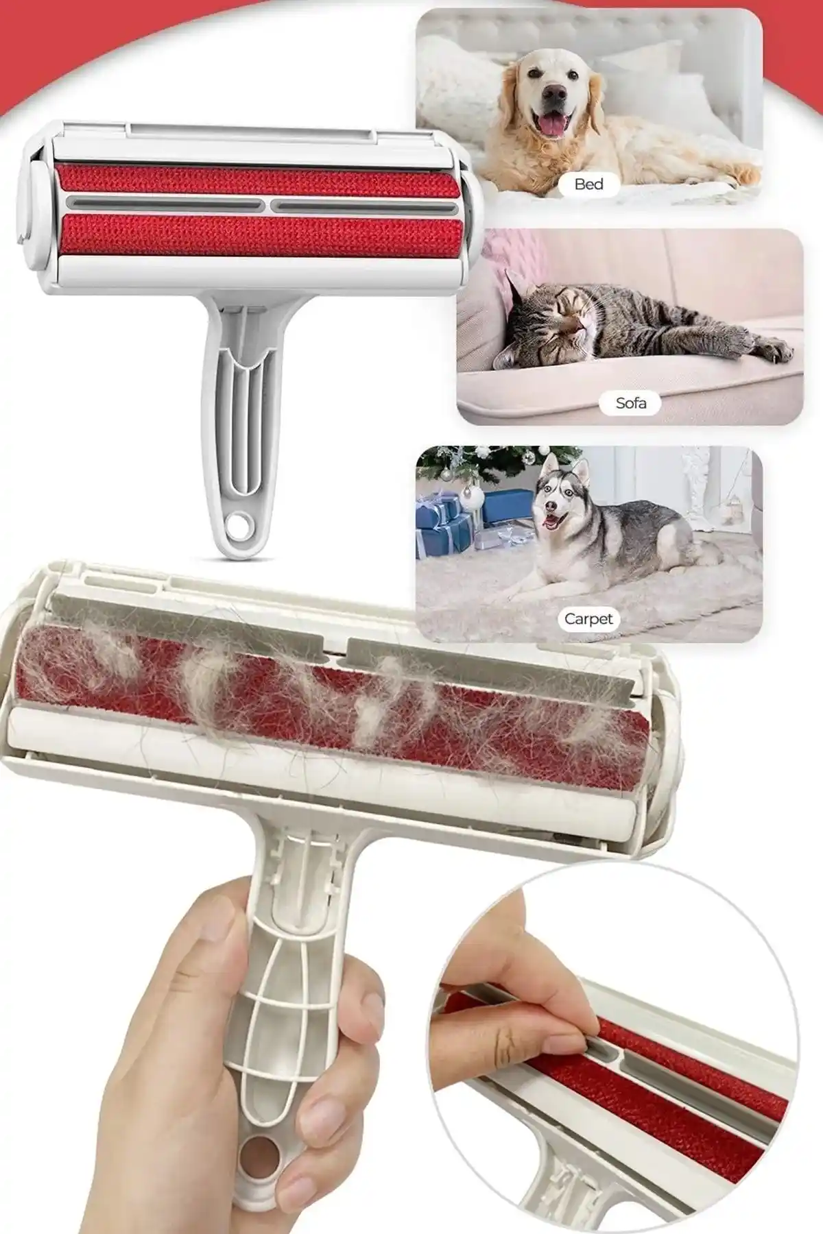 Mobee Yeni Nesil Hazneli Tüy Temizleyici Evcil Hayvan Tüyü Temizliği İçin Uygun