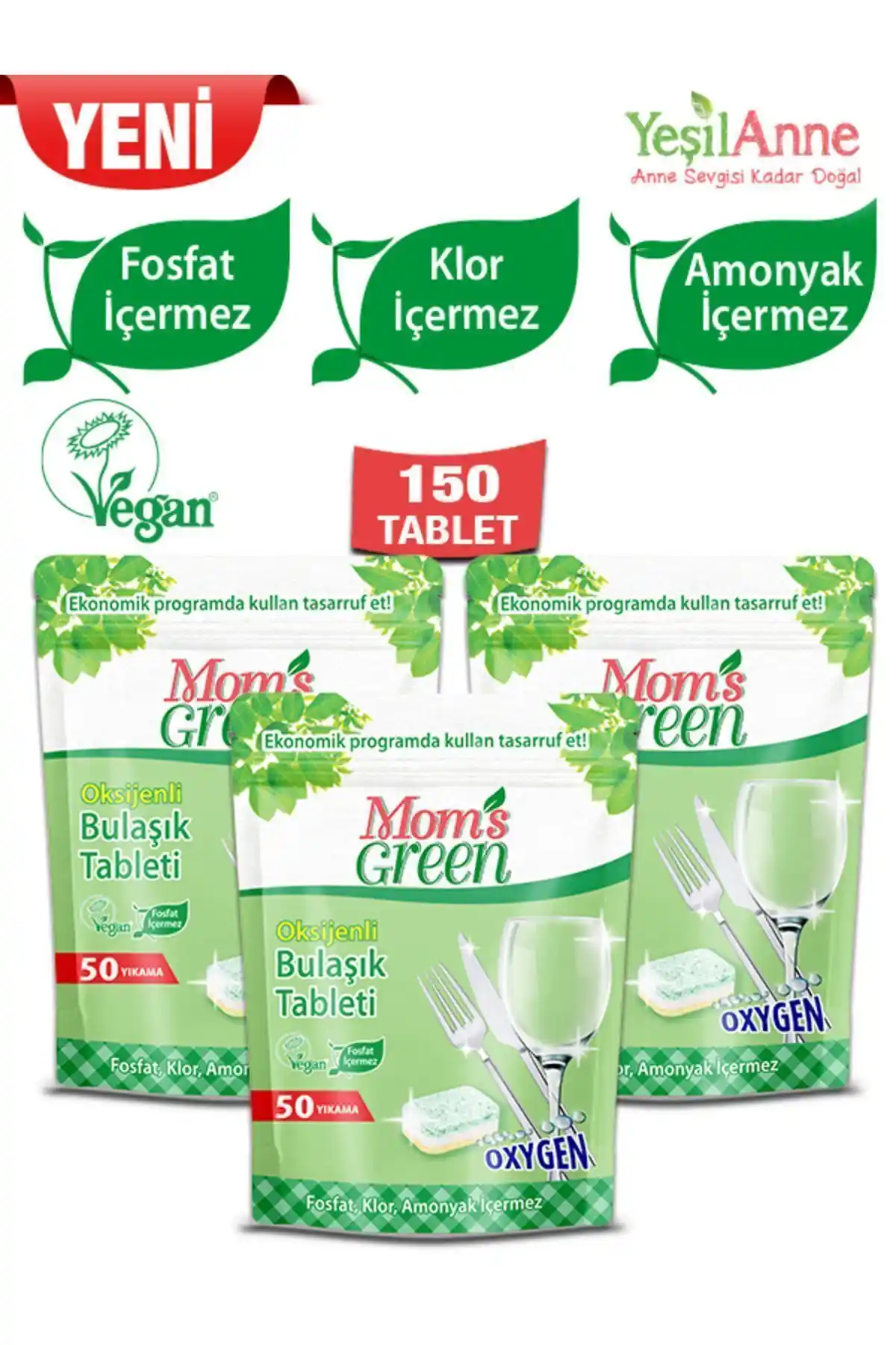 Mom's Green 3'lü Set: Doğal ve Güvenilir Bulaşık Temizlik Çözümü