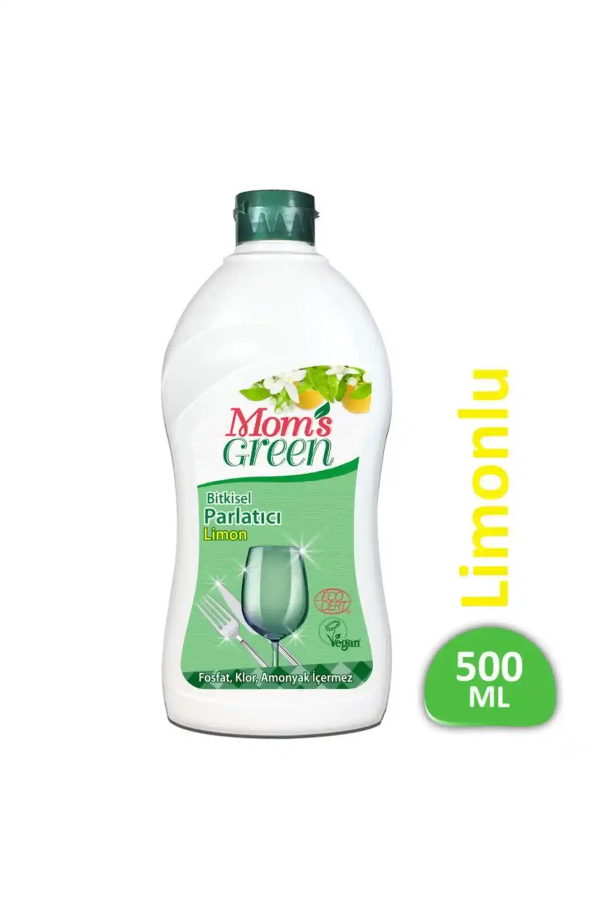 Mom's Green Bitkisel Limonlu Bulaşık Makinesi Parlatıcısı Çevre Dostu Temizlik Çözümü