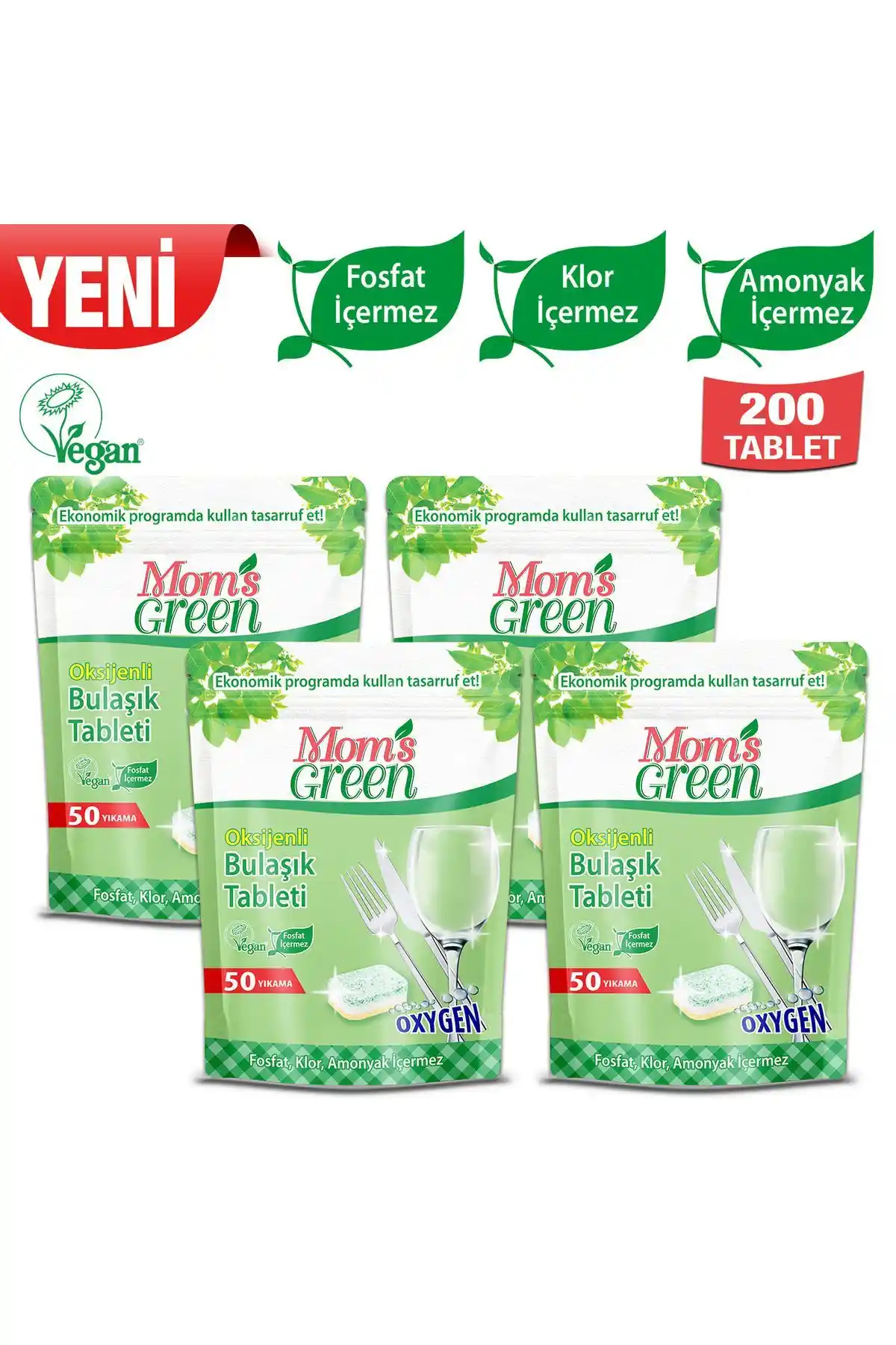 Mom's Green Doğal 4'lü Oksijenli Bulaşık Makinesi Tableti Değerlendirmesi ve Kullanıcı Yorumları
