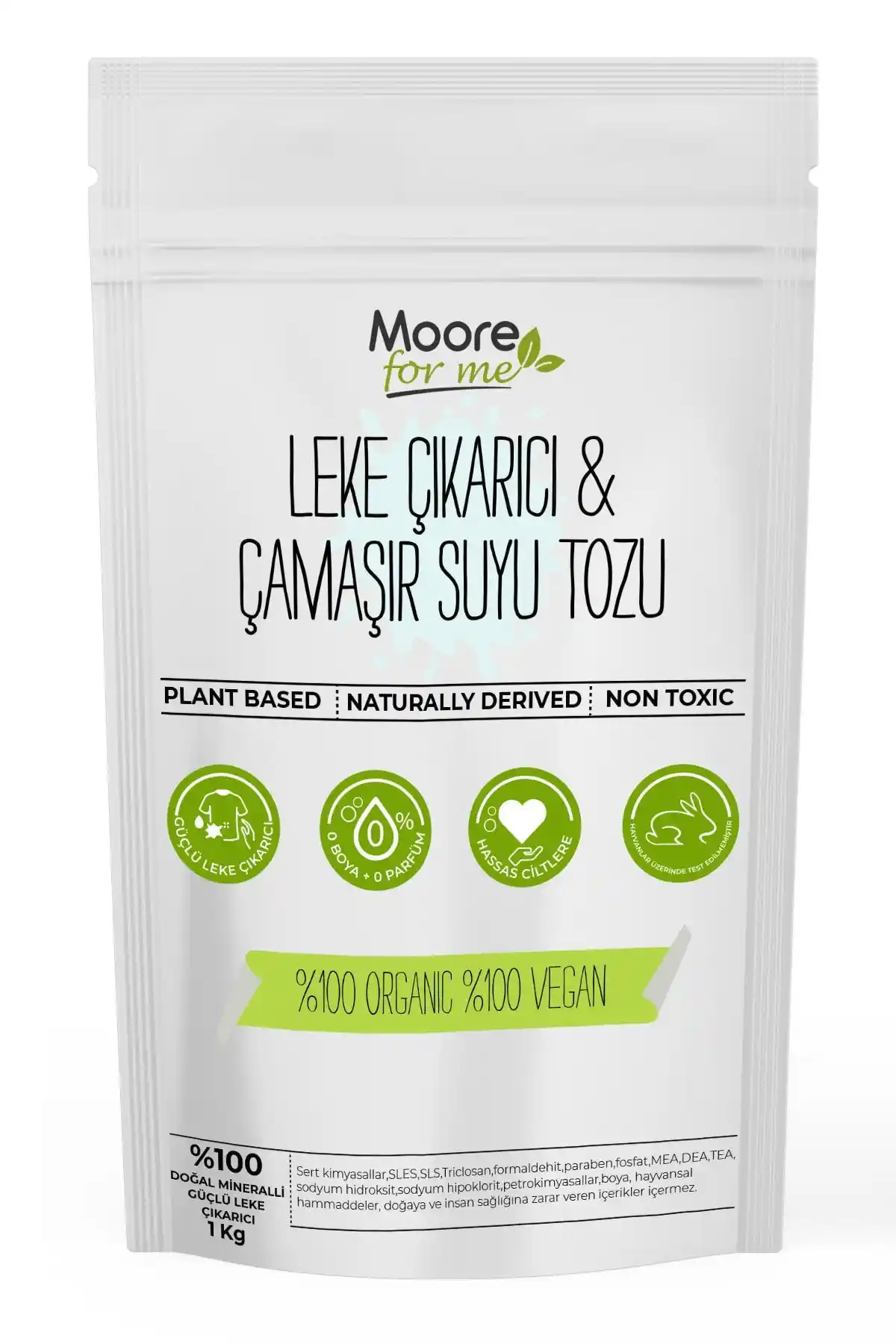 Moore For Me Doğal Vegan Leke Çıkarıcı ve Çamaşır Suyu Tozu Temizlikte Yeni Bir Dönem