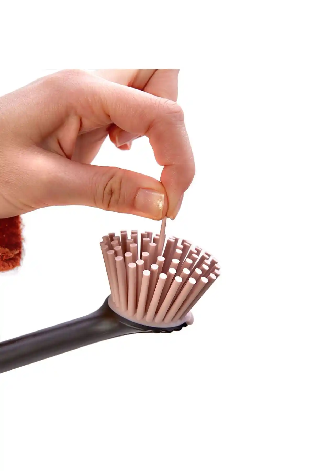 Mutfak Hijyenini Artıran EARABUL Silikon Başlıklı Bulaşık ve Lavabo Temizleme Fırçası