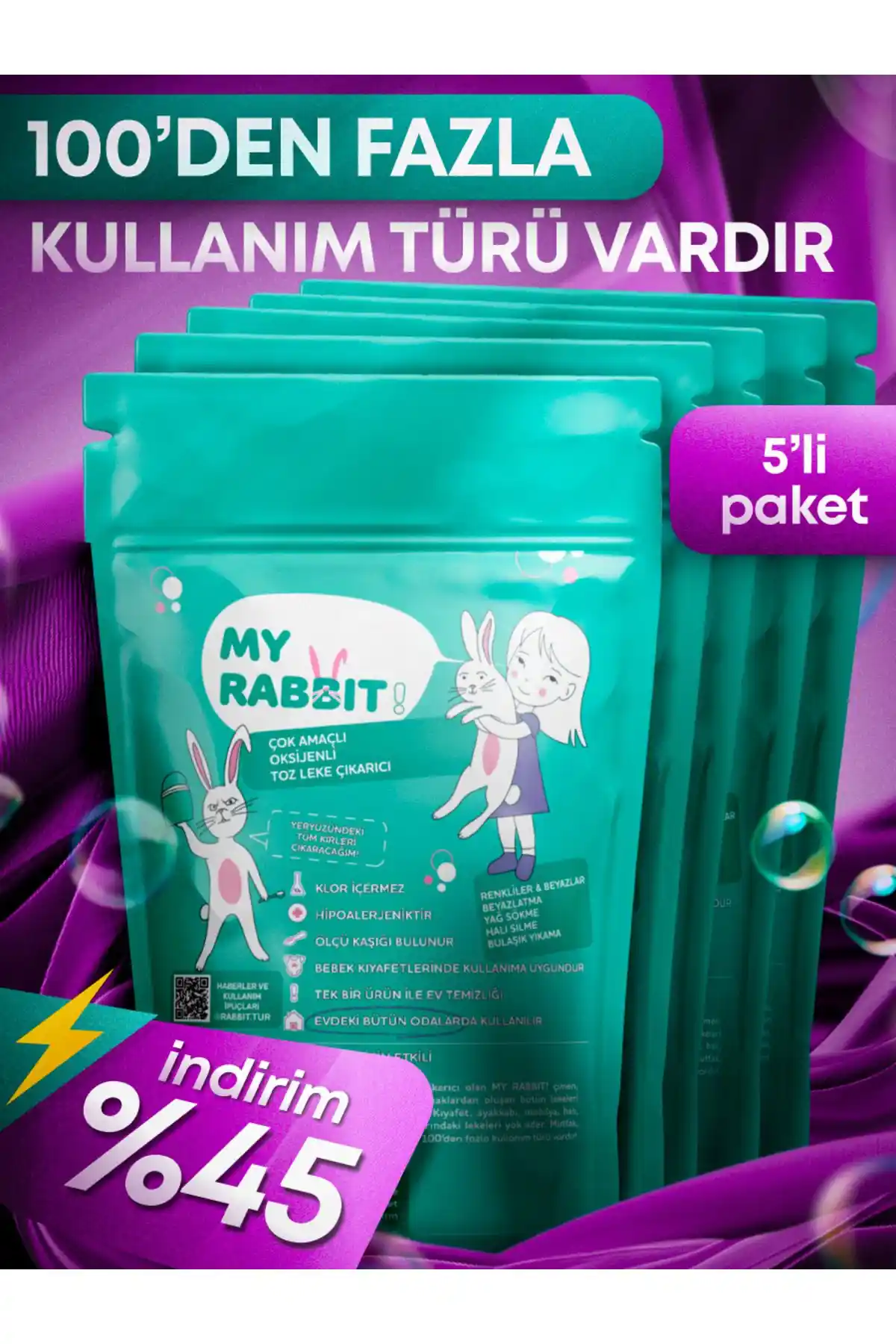 My Rabbit Çok Amaçlı Oksijenli Toz ile Ev Temizliği ve Hijyeninde Yeni Çözüm