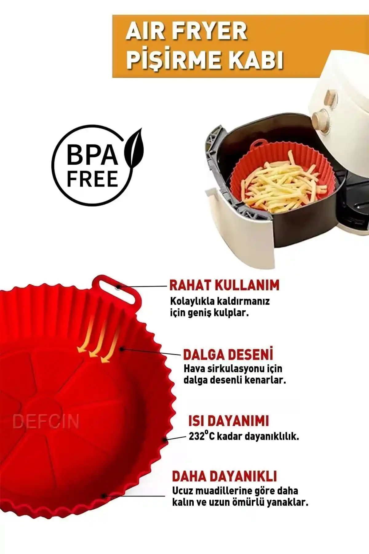 Mycl Airfryer Silikon Pişirme Kabı: Sağlıklı ve Pratik Mutfak Çözümünüz