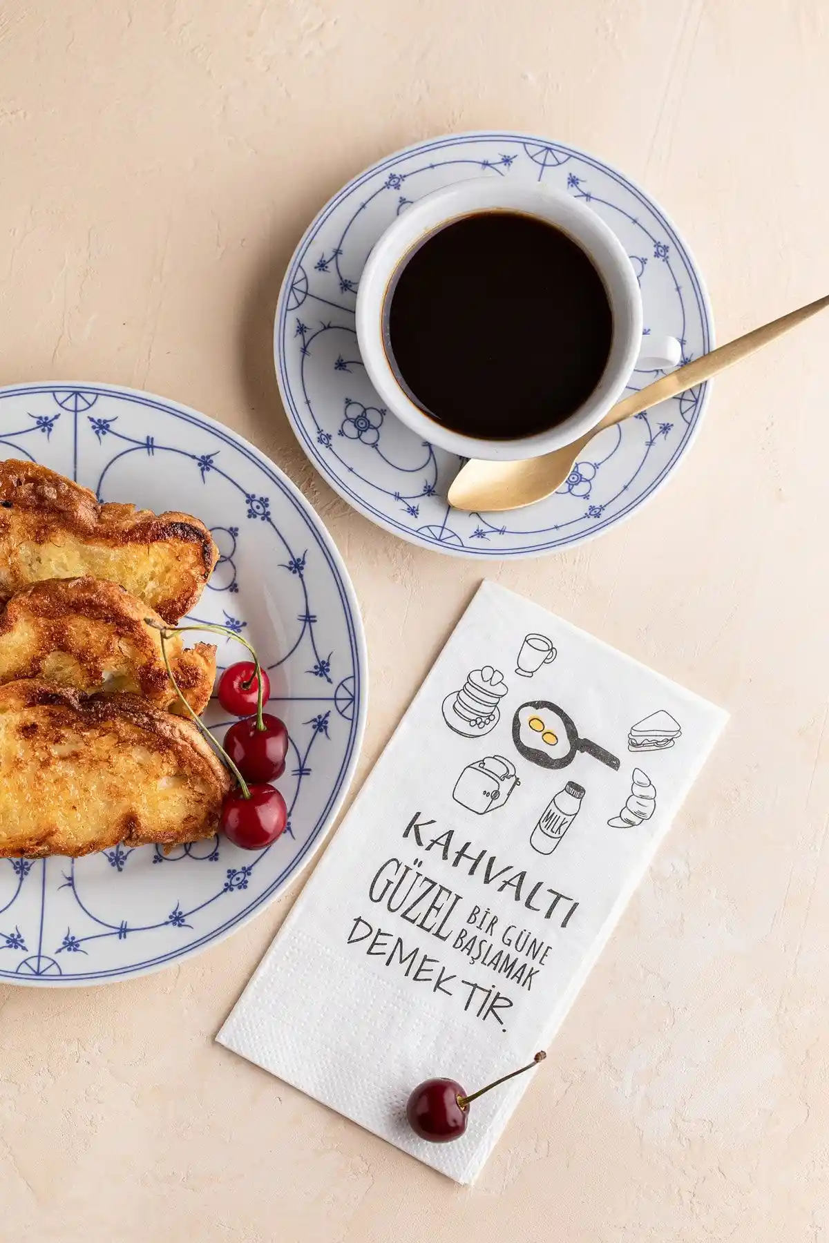 NapkinStore Baskılı Peçete Kahvaltı Seti 24 Adet Modern Tasarım ve Yüksek Baskı Kalitesiyle