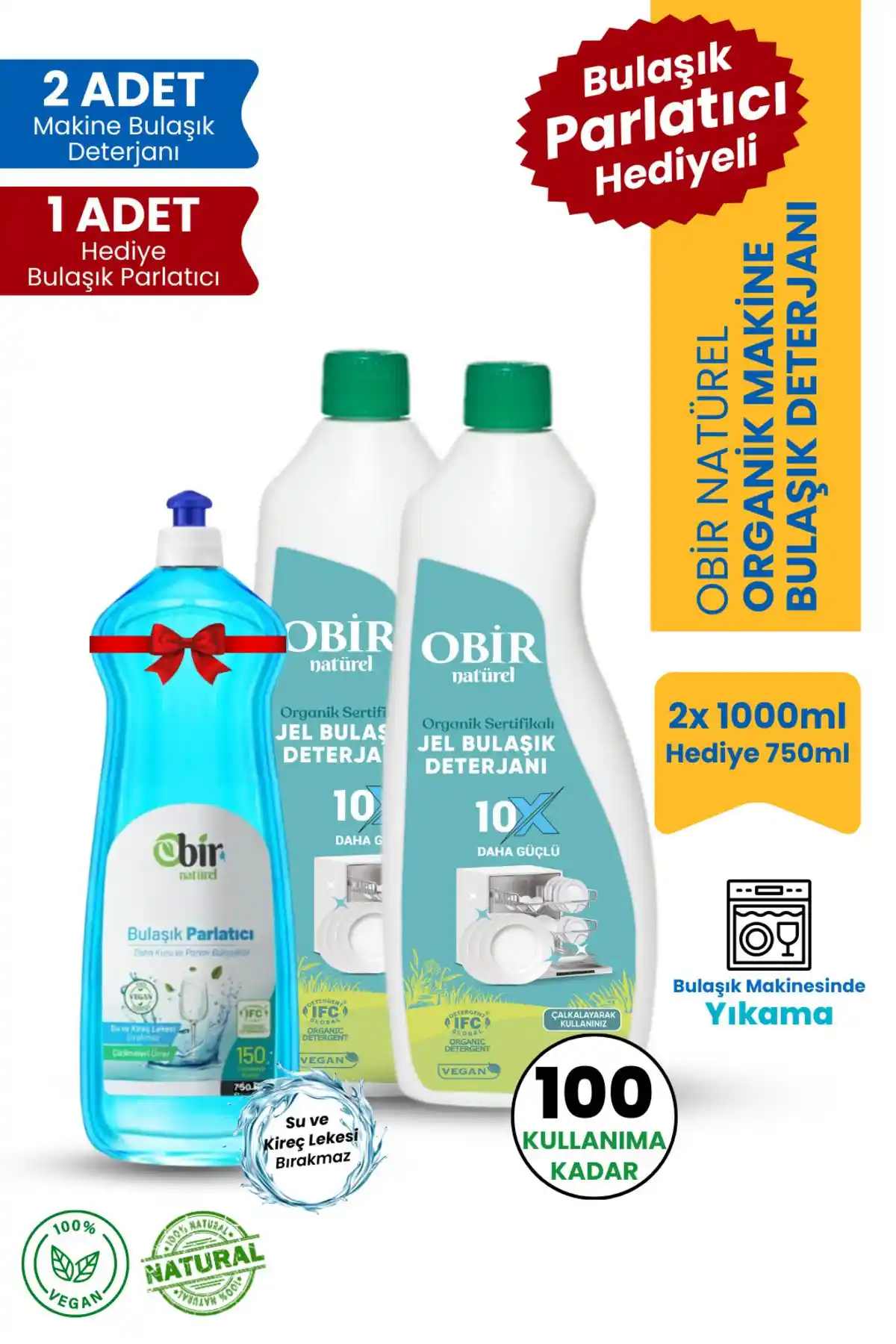 OBİR NATÜREL Organik Bulaşık Makinesi Deterjanı: Doğal ve Çevre Dostu Temizlik Çözümü