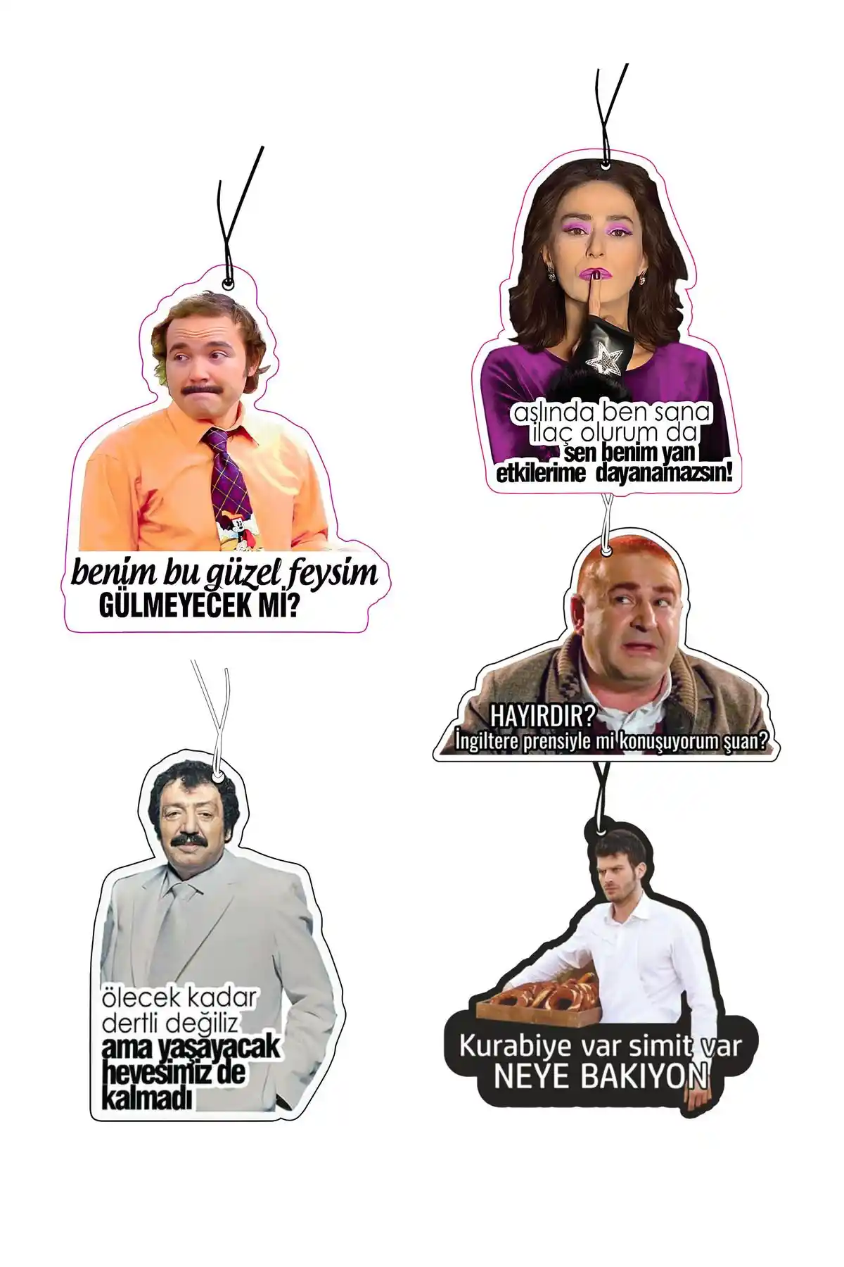 Odaburada Konuşan 5'li Komik Tasarımlı Dekoratif Oto Kokusu ve Aksesuarı Ürünü İncelemesi