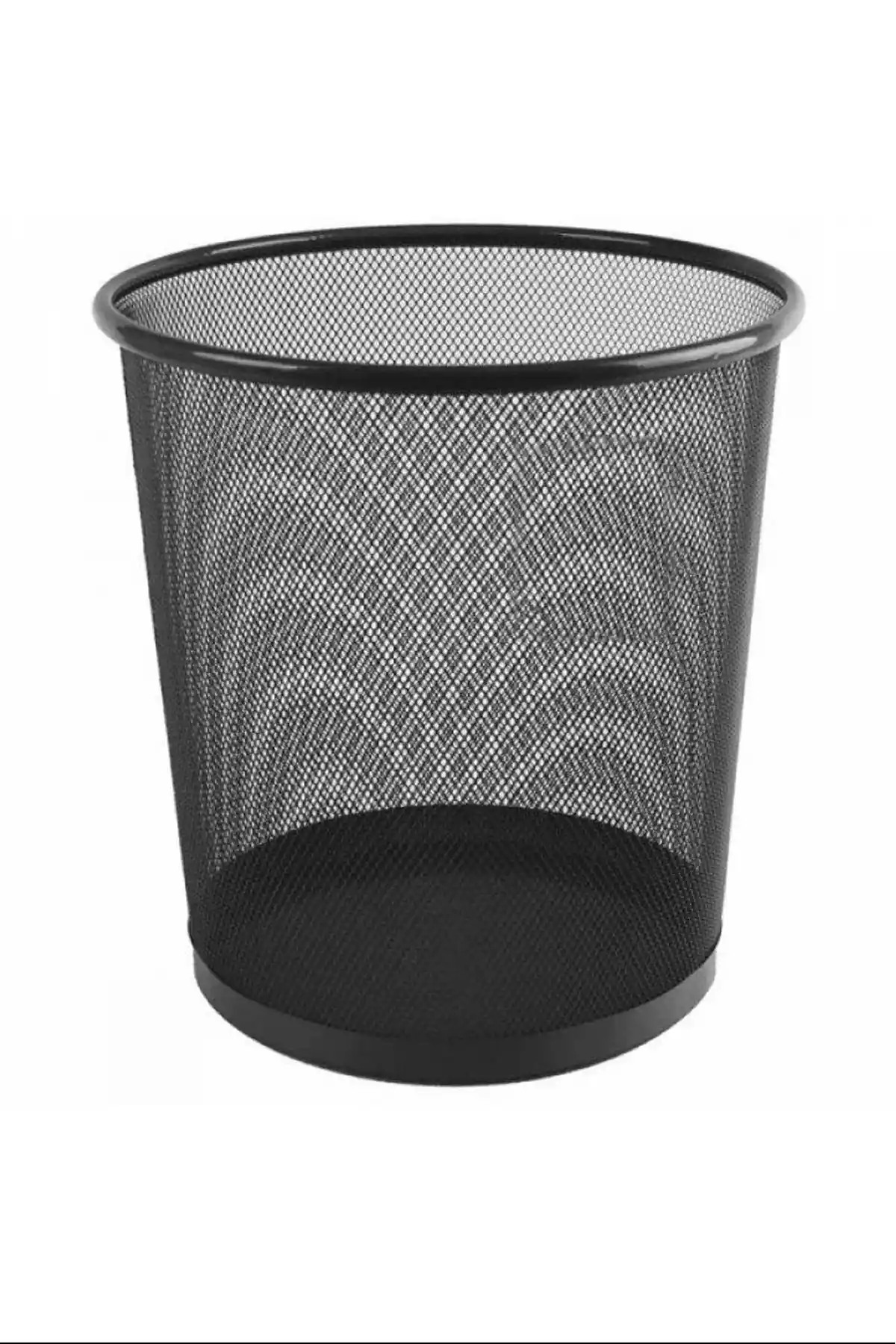 Ofis Tipi Siyah Metal Delikli Çöp Kovası Lüx | Dayanıklı ve Şık Tasarım