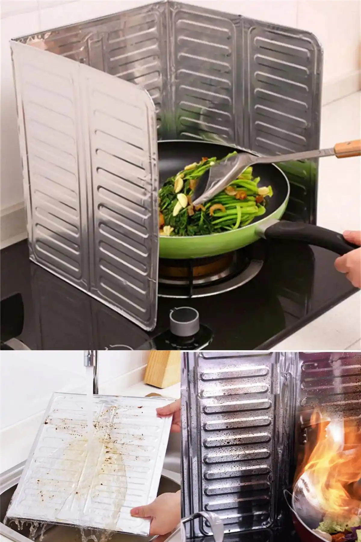 Omilife İki Adet Ocak Yağ Koruyucu Alüminyum Folyo: Dayanıklı ve Çok Yönlü Kullanım Sağlayan Ürün