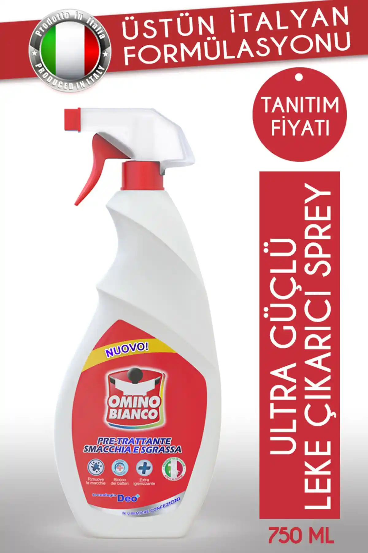 Omino Bianco Çok Amaçlı Ultra Güçlü İtalyan Leke Çıkarıcı Ev Temizliğinde Etkili Çözüm