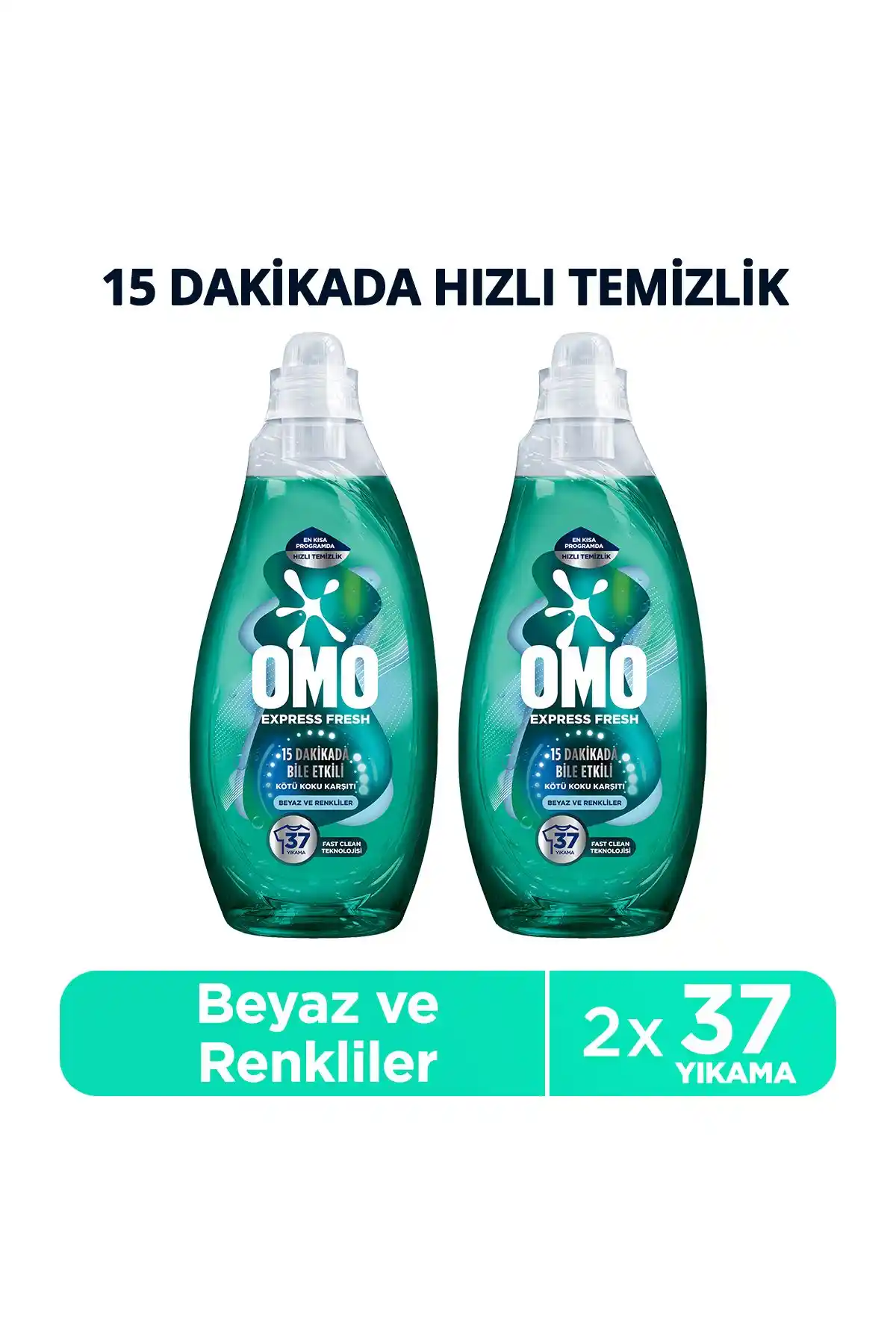 Omo Express Fresh Kötü Koku Karşıtı Beyaz ve Renkli Çamaşır Deterjanı 1.48L