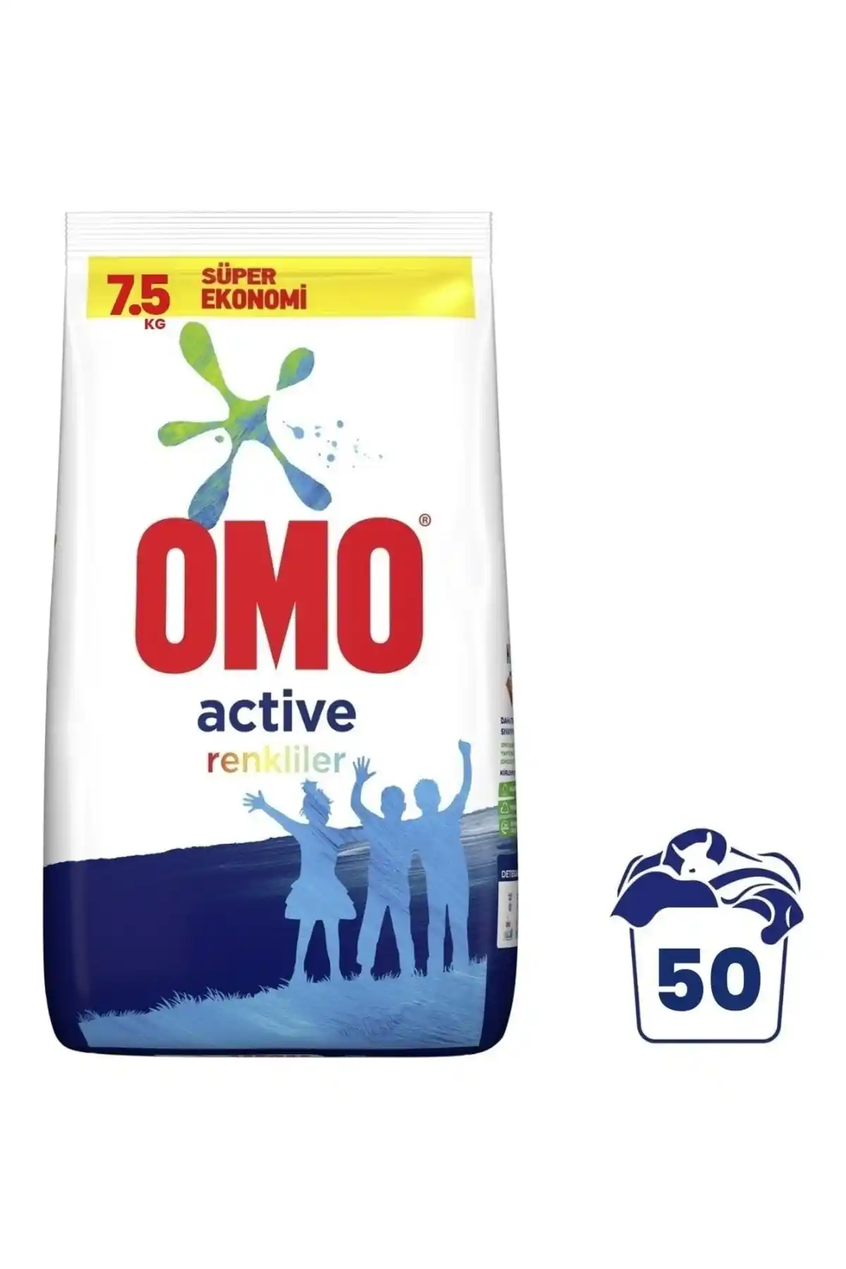 Omo Matik 7.5 Kg Active Renkli Kıyafetler İçin Güçlü Temizlik ve Renk Koruma Çözümü