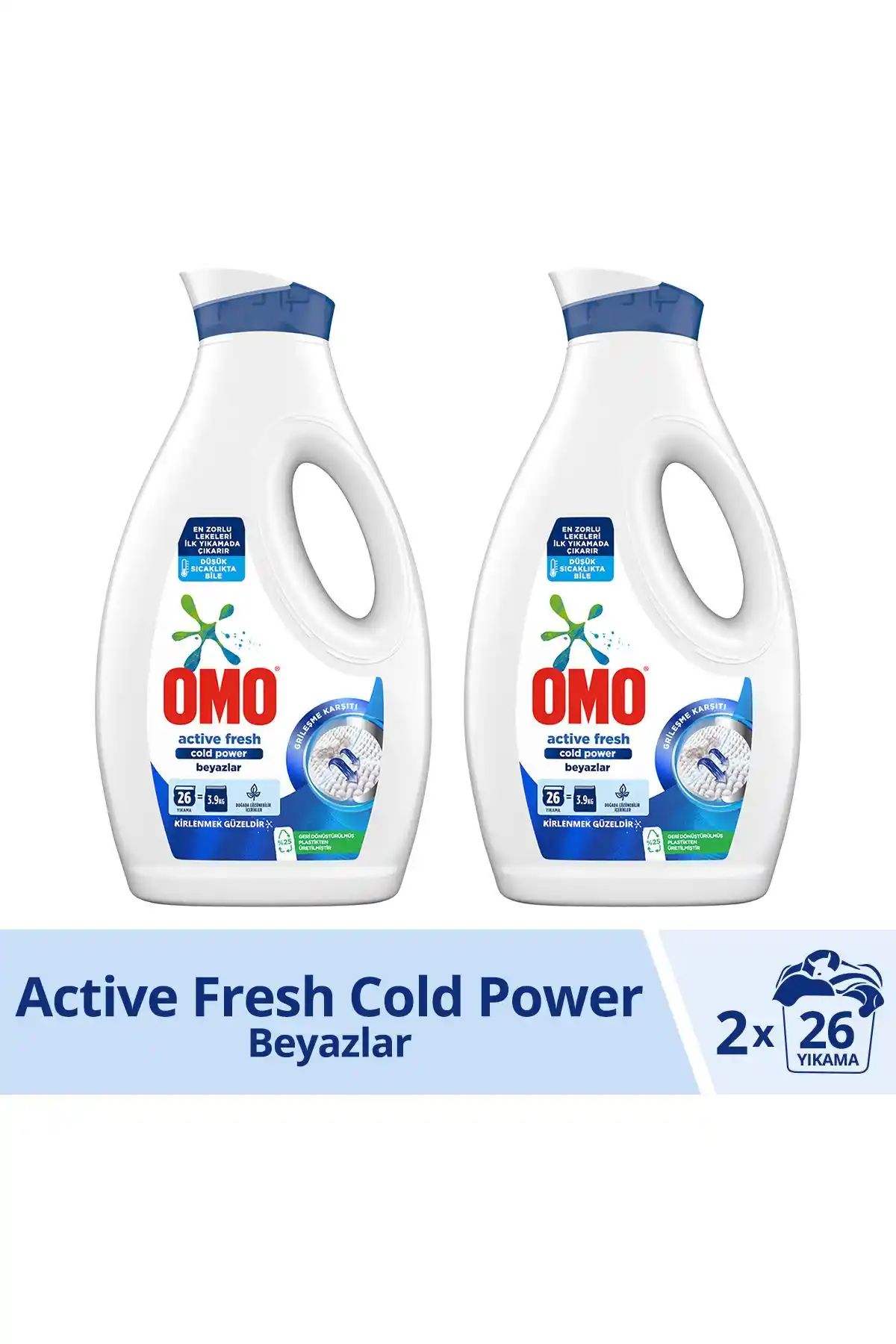 Omo Sıvı Deterjan Active Fresh Cold Beyazlar İçin Etkili Temizlik ve Bakım Çözümü