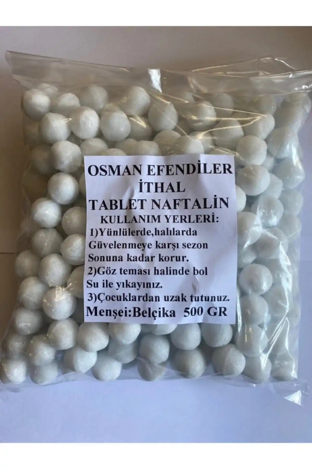 Osmanefendiler Naftalin Tablet Bilya 500 Gr Haşere Kontrolü ve Uzun Süreli Koruma